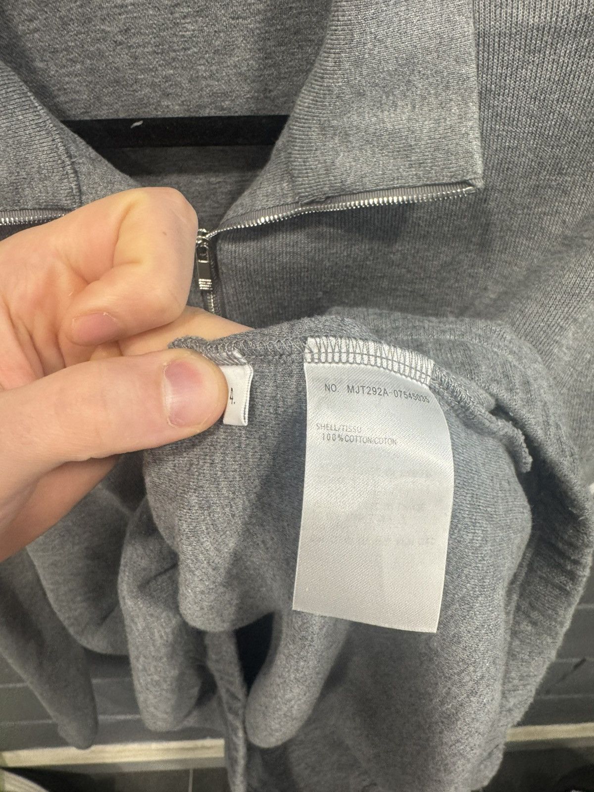 Thom Browne Thom Browne Grey Double-Face Funnel Neck Half-Zip Sweater Size US L / EU 52-54 / 3 - 5 Thumbnail
