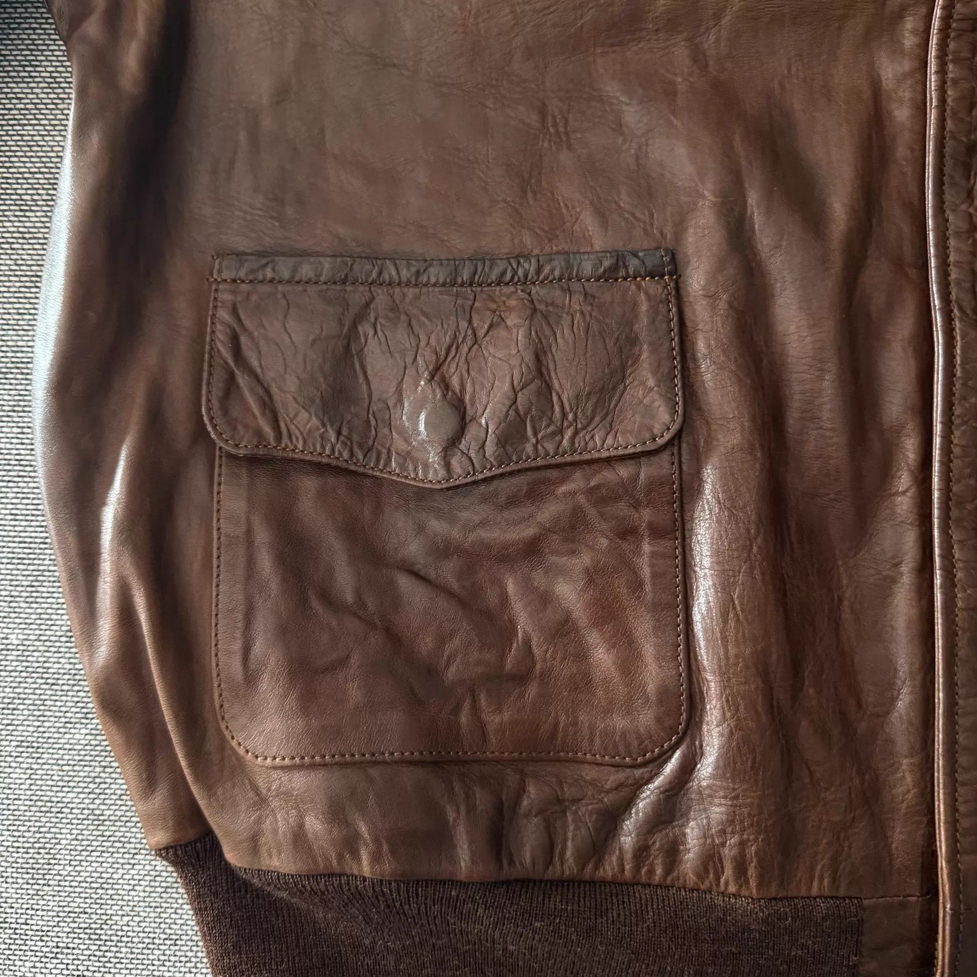 Eastman Leather Clothing Eastman Leather Vegan Horsehide A2 Jacket Brn 48 Size US M / EU 48-50 / 2 - 4 Thumbnail