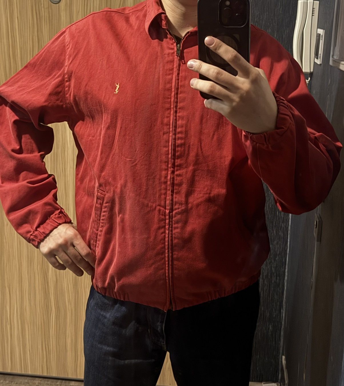 Yves Saint Laurent Cotton YSL Windbreaker Jacket 90s Bomber Zip Up Vintage Size US M / EU 48-50 / 2 - 24 Thumbnail