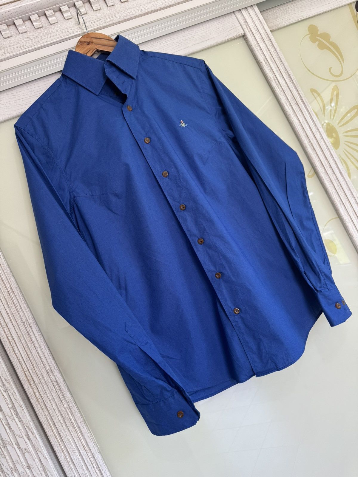 Vivienne Westwood Vivienne Westwood Blue Classic Long Sleeve Shirt Size US L / EU 52-54 / 3 - 4 Thumbnail