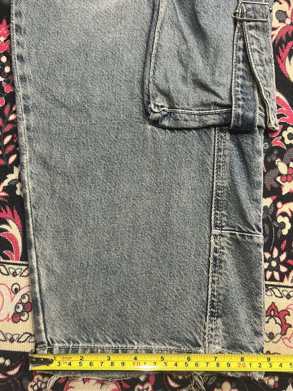 Tripp NYC Vintage Zara Tactical Cargo Grey Washed Baggy Jeans Size US 28 / EU 44 - 16 Thumbnail