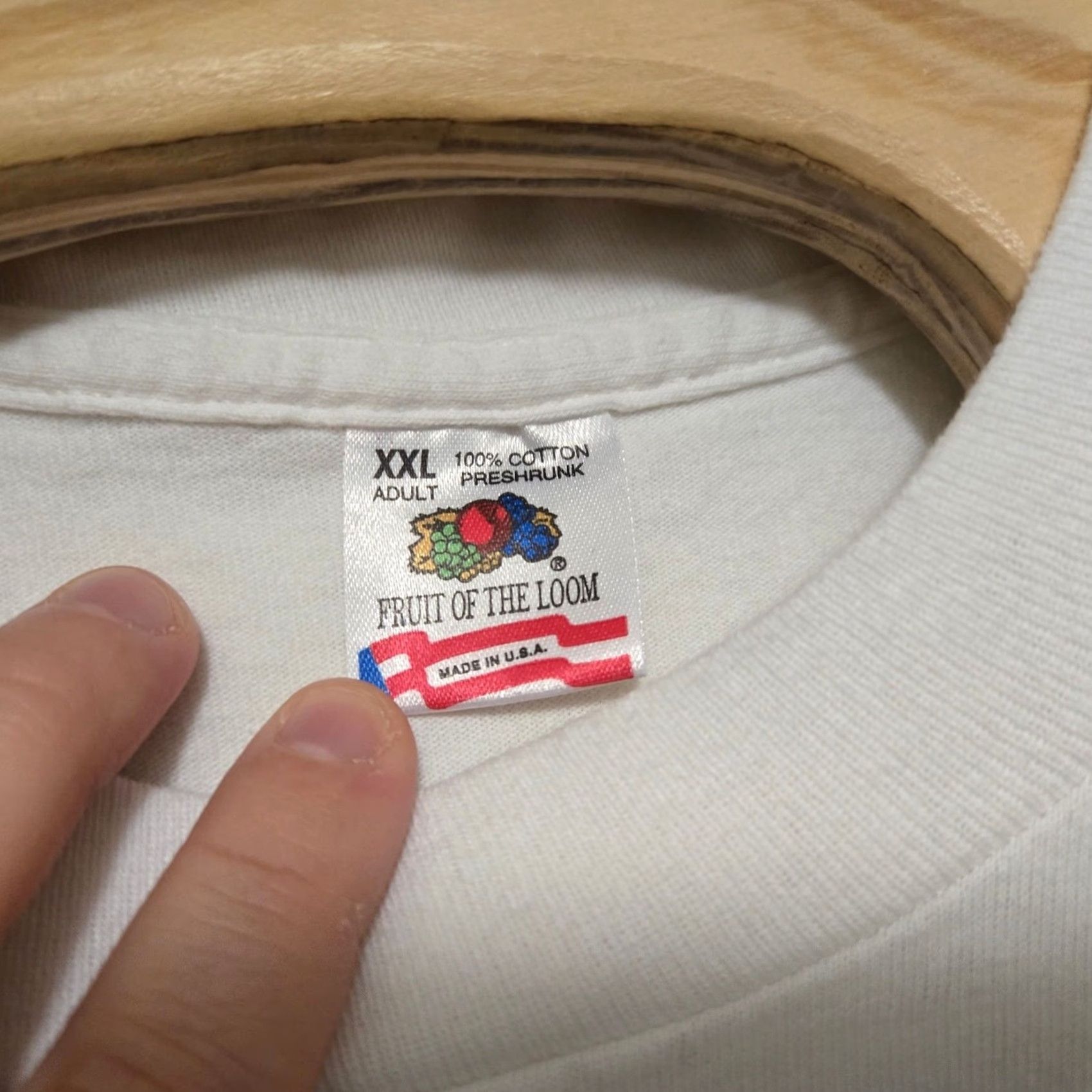 Fruit Of The Loom VINTAGE Jeep T-Shirt Men XL White There’s Only One Jeep 90s Single Stitch Mens Size US XL / EU 56 / 4 - 3 Thumbnail