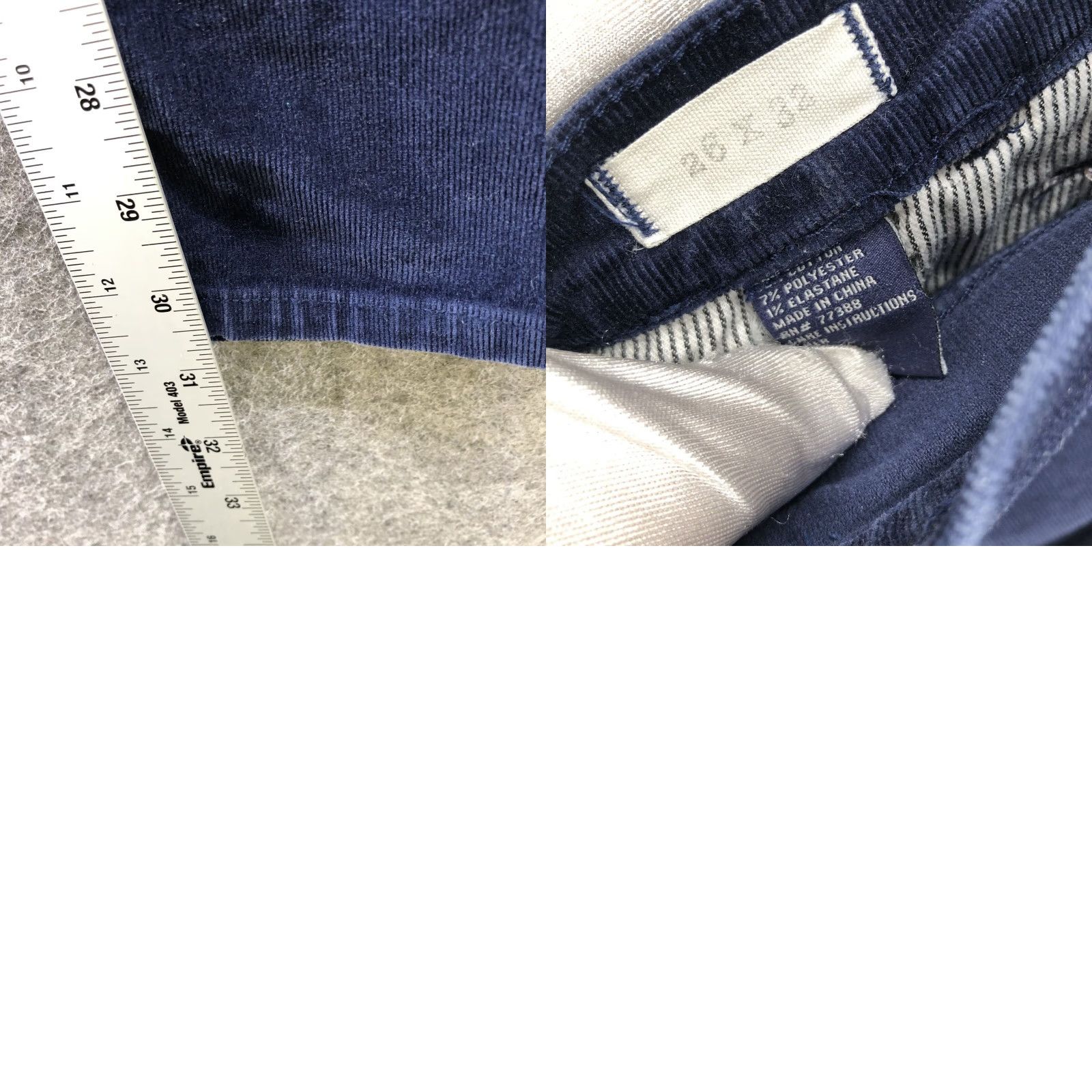 Madewell Madewell Corduroy Skinny Pants Womens Size 26 Dark Blue Low Rise 26x32 (26x31) Regular SlIM Pants Size 26" / US 2 / IT 38 - 8 Thumbnail