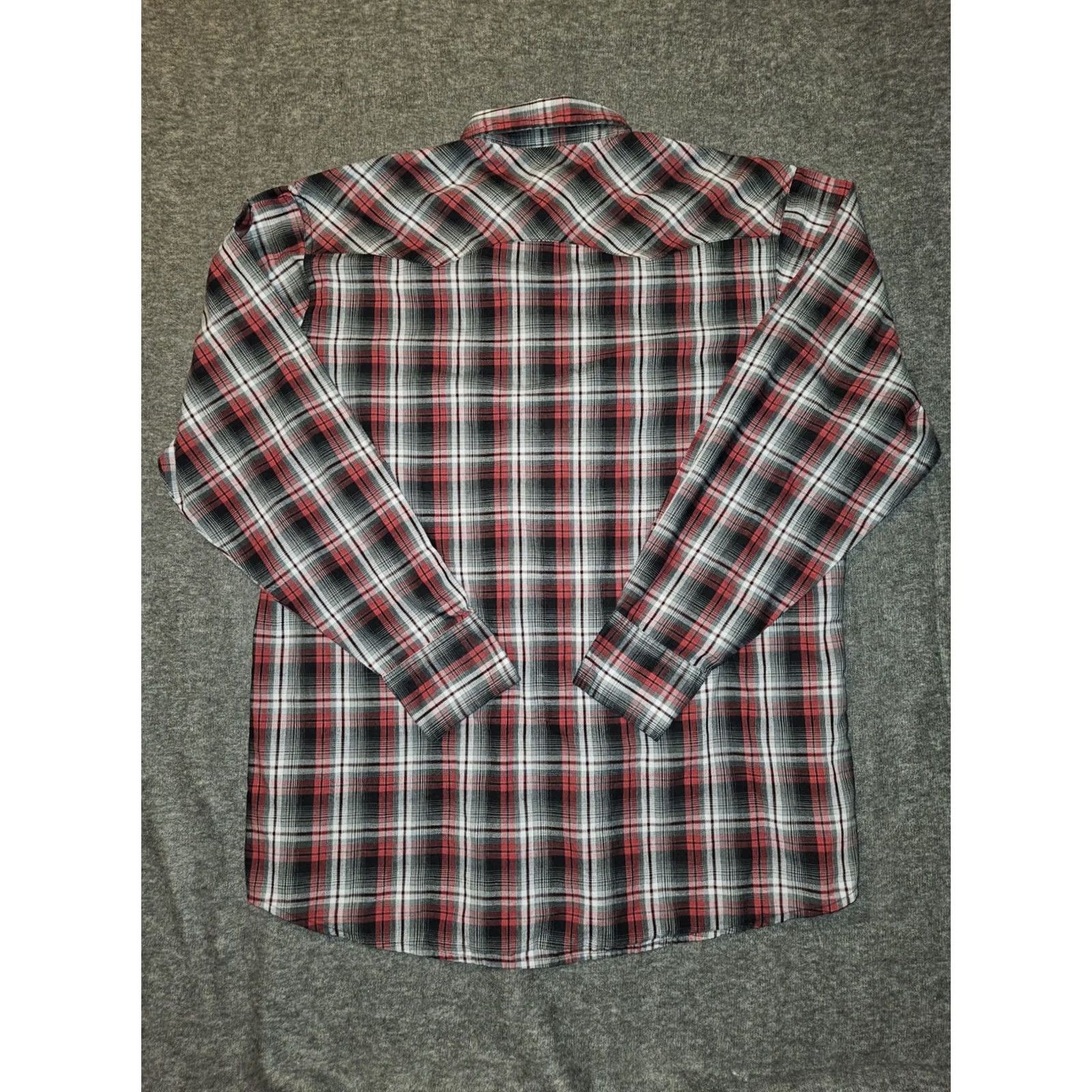 Wrangler Wrangler Shirt Mens 2XL Red Wrancher Pearl Snap Men Plaid Long Sleeve Western Size US XXL / EU 58 / 5 - 8 Thumbnail