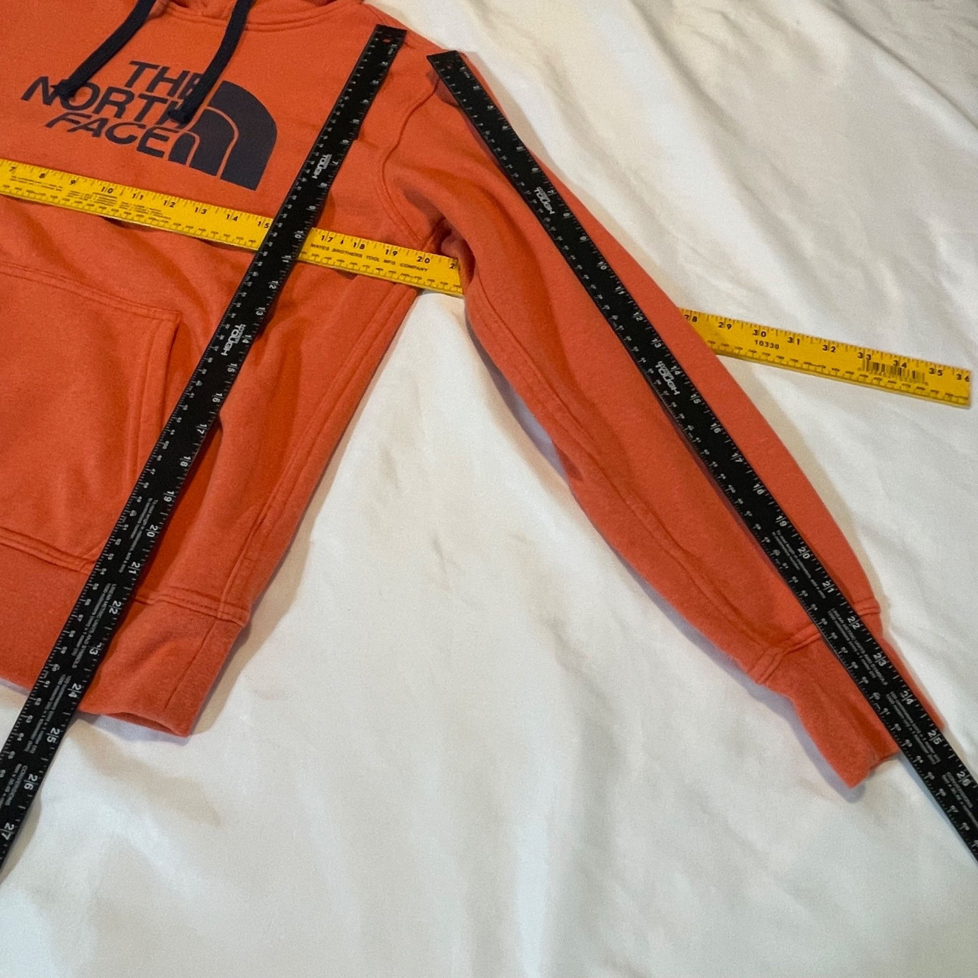The North Face The North Face Mens Hoodie Small Orange Cotton Blend Pullove Size US S / EU 44-46 / 1 - 6 Thumbnail