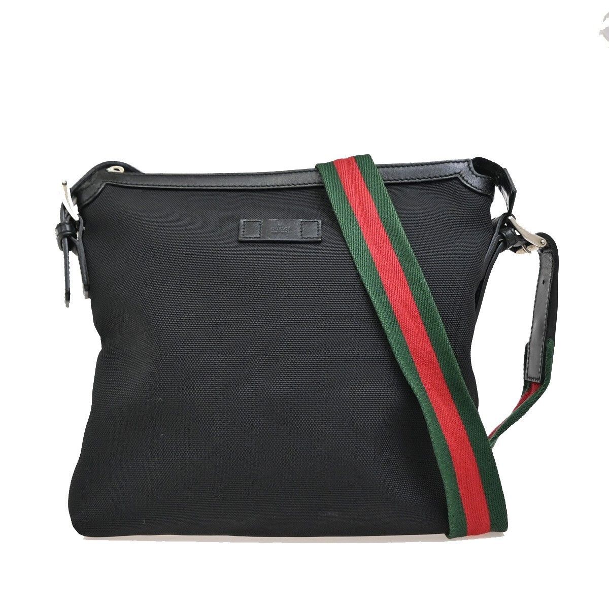 Gucci Gucci Web Strap Flat Messenger Bag Techno Canvas Size ONE SIZE - 1 Thumbnail