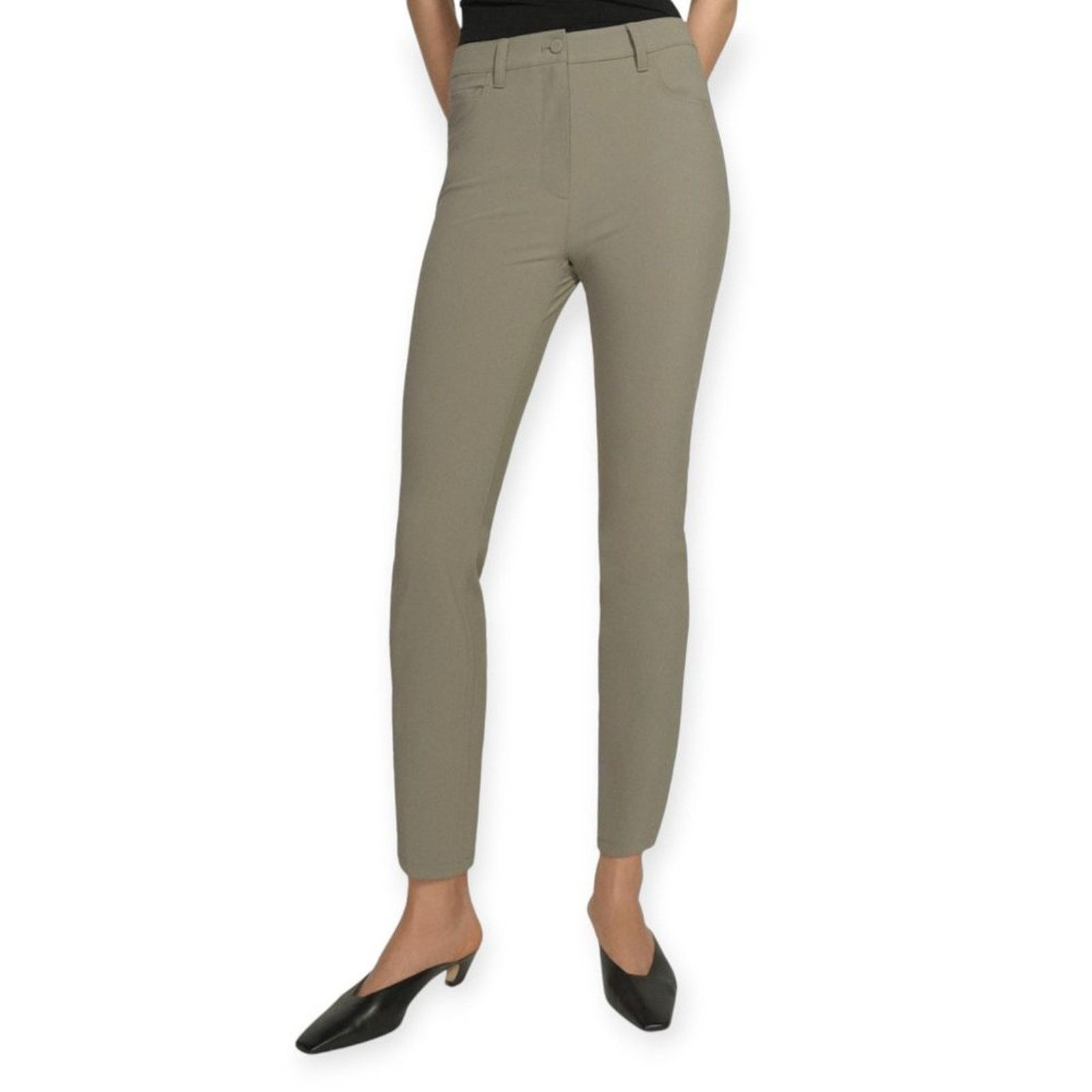 Theory Theory Treeca Precision Ponte Slim Pant Green Size 0 NWOT Size 25" / US 0 / IT 36 - 3 Thumbnail