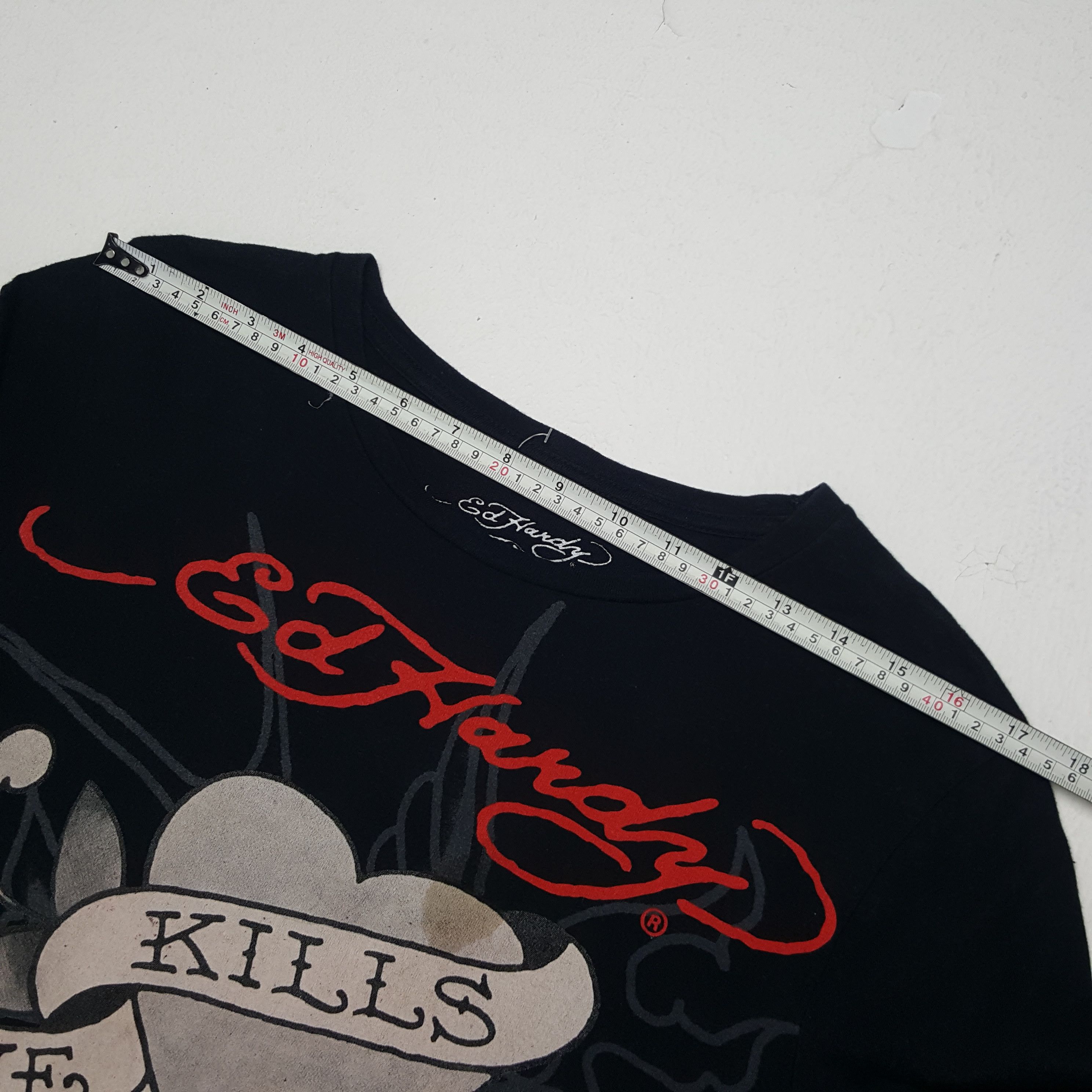 Ed Hardy × Vintage Vintage Ed Hardy Overprinted Tshirt Size US S / EU 44-46 / 1 - 7 Thumbnail