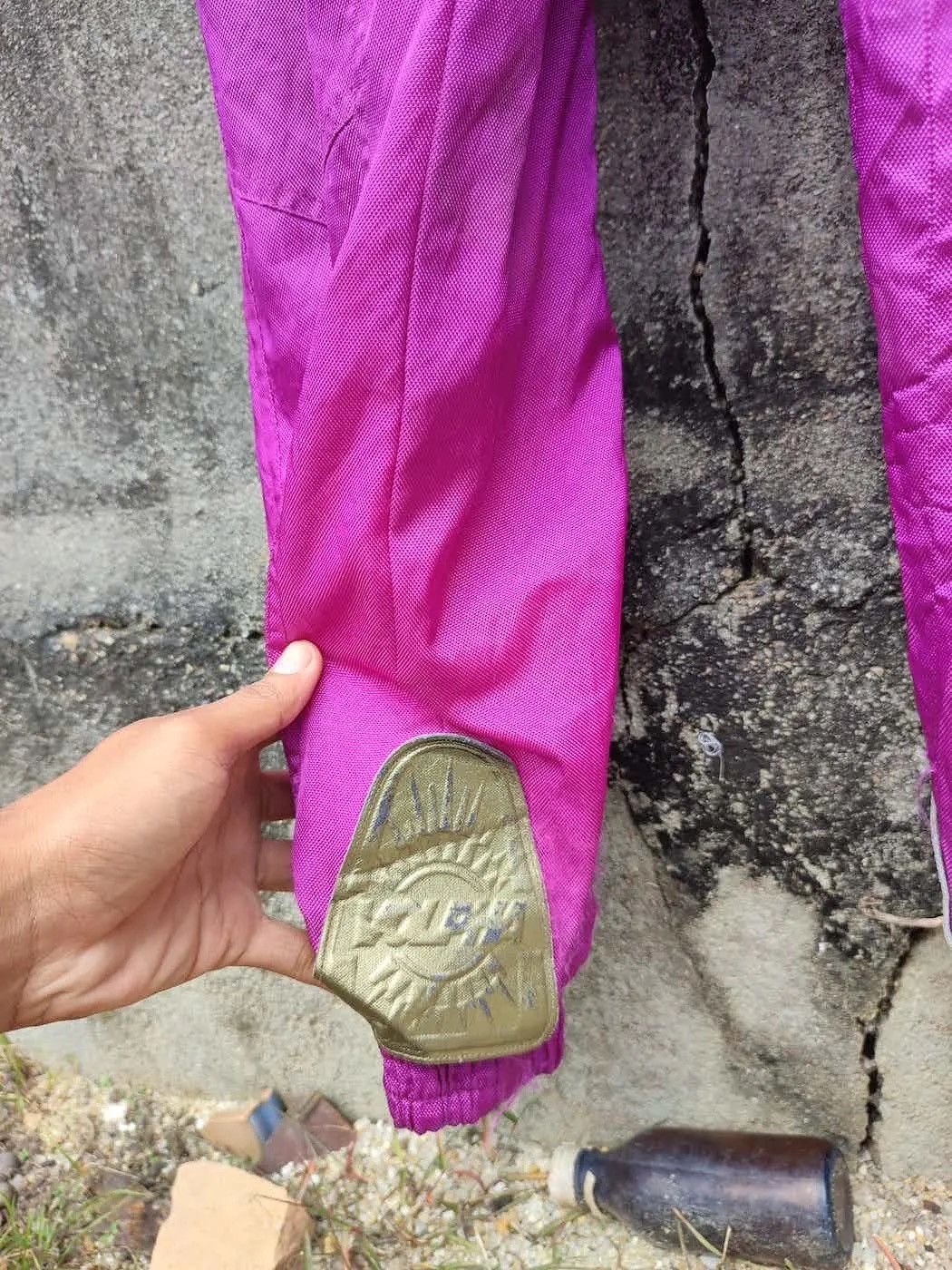 Vintage Volpha Vintage 90s Neon Purple Ski Overalls Retro Snow Pants Size US 31 - 10 Thumbnail