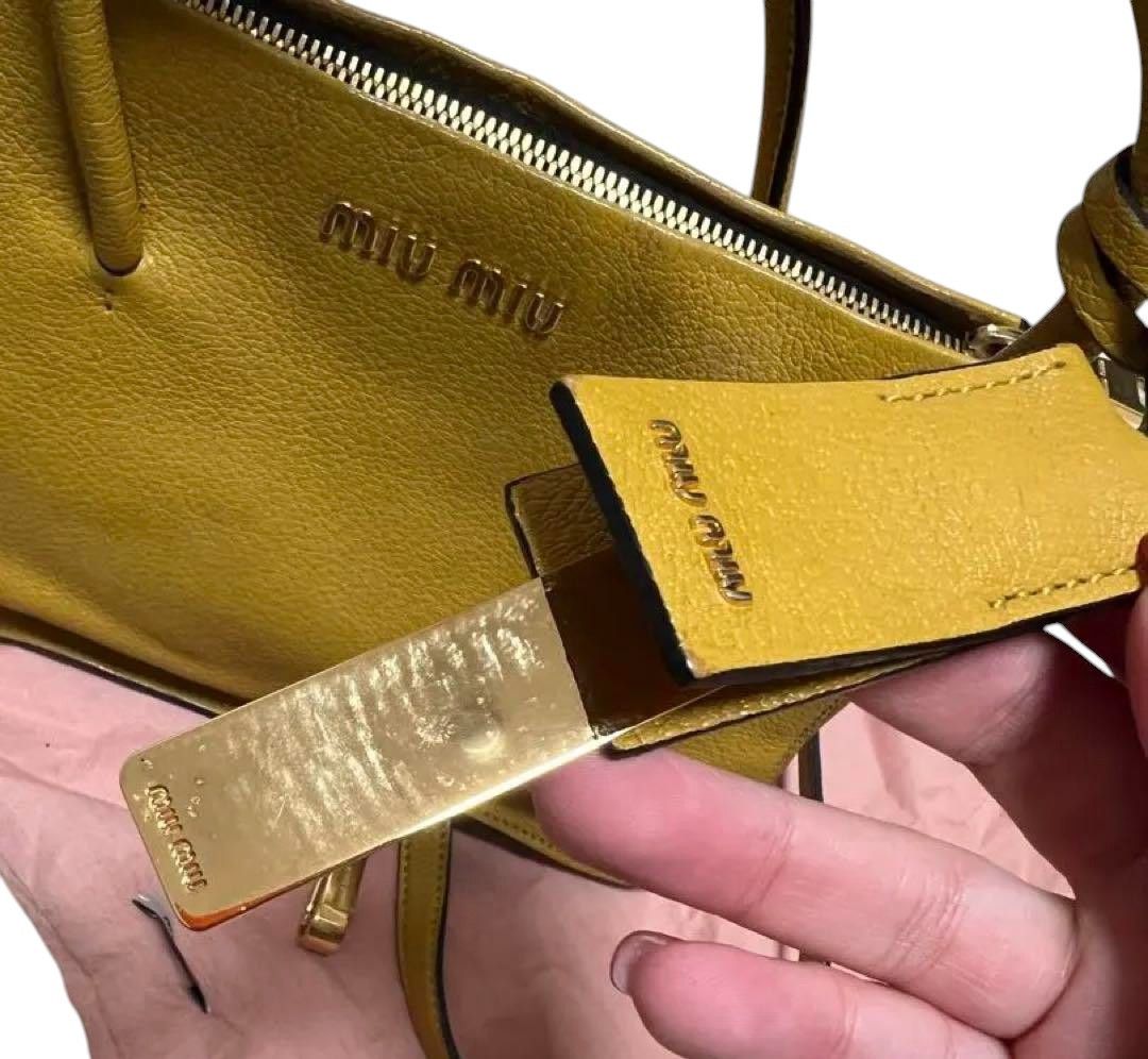 Miu Miu Miu Miu - Handbag Shoulder Bag Brown Leather Madras Vintage Size ONE SIZE - 9 Thumbnail