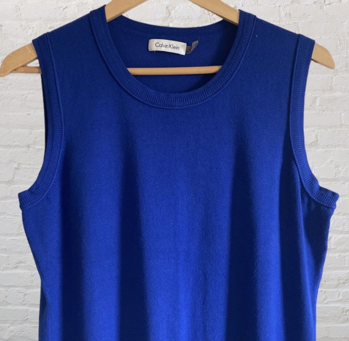 Calvin Klein CALVIN KLEIN SLEEVELESS KNIT PULLOVER SWEATER VEST Size L / US 10 / IT 46 - 4 Thumbnail