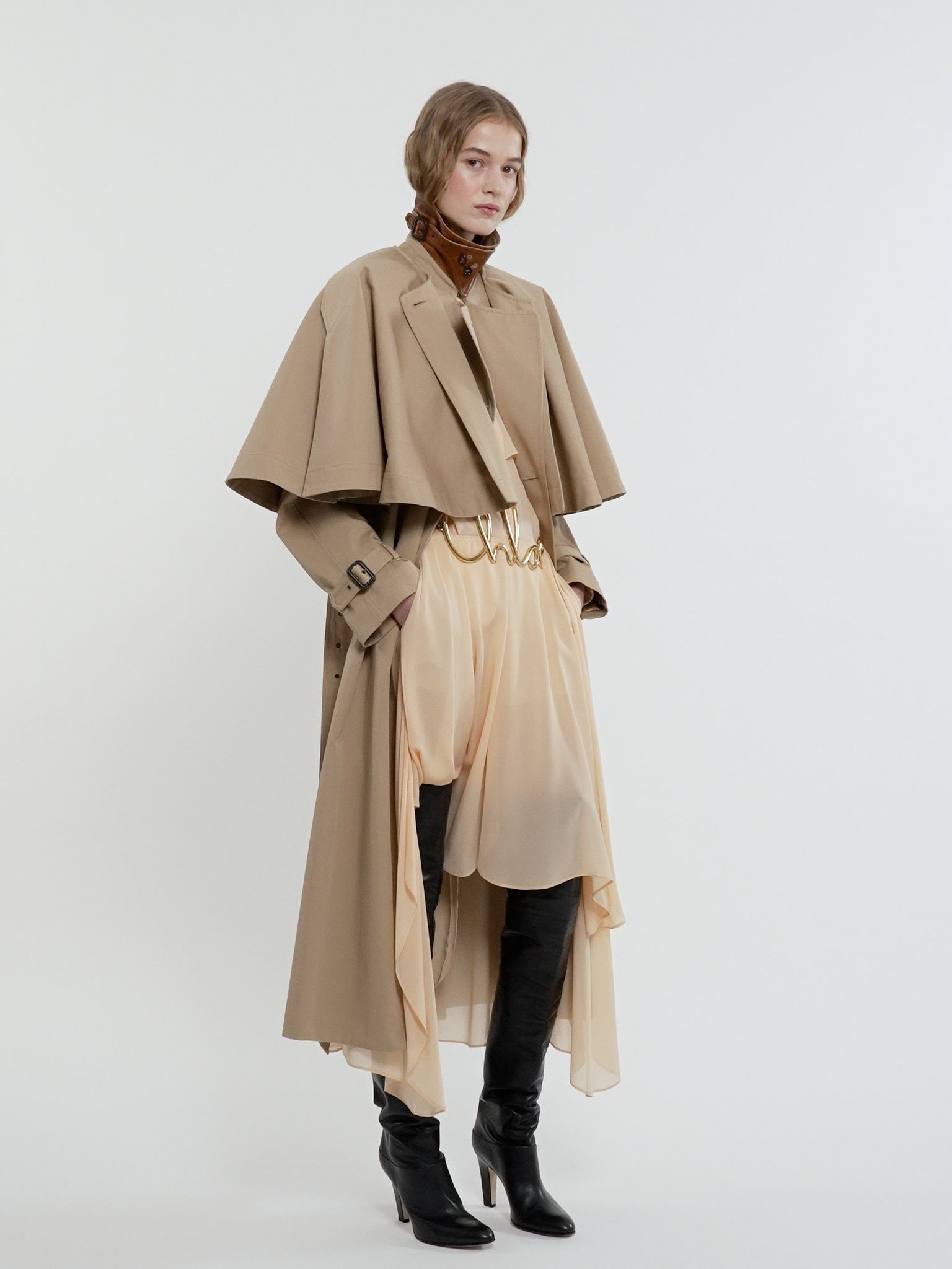 Chloe o1loc1c11125 Classic Trench Coat in Brown Size XS / US 0-2 / IT 36-38 - 4 Thumbnail