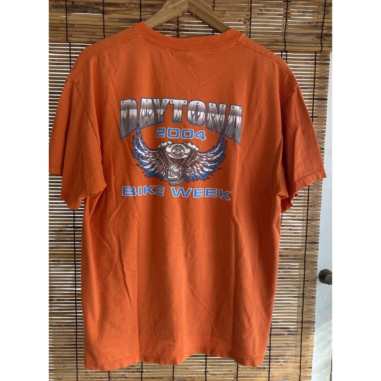 Delta VINTAGE Daytona Bike Week Orange Shirt Mens L Biker Harley Club 2004 Shirt T-Shirt Orange Mens L Size US L / EU 52-54 / 3 - 2 Thumbnail