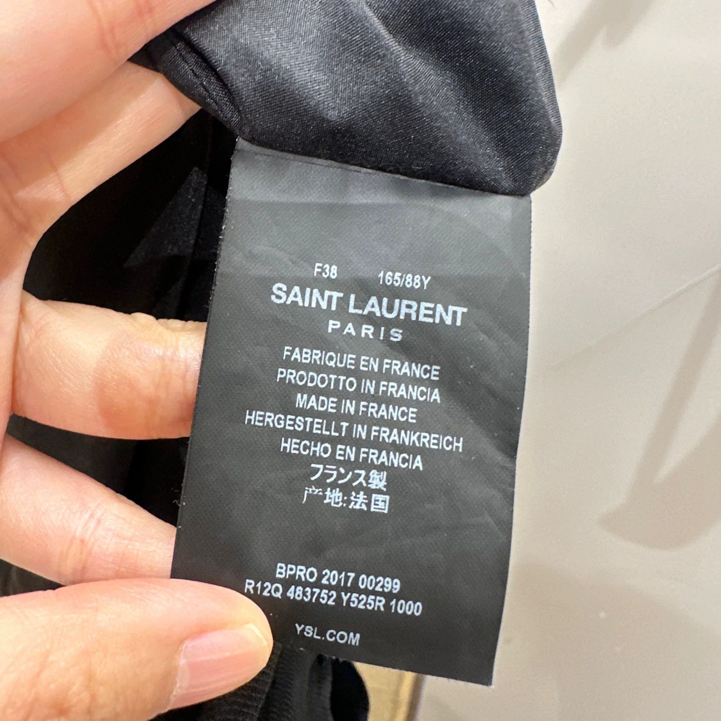 Saint Laurent Paris Saint Laurent apr269 women's black velvet dress 38 Size S / US 4 / IT 40 - 4 Thumbnail