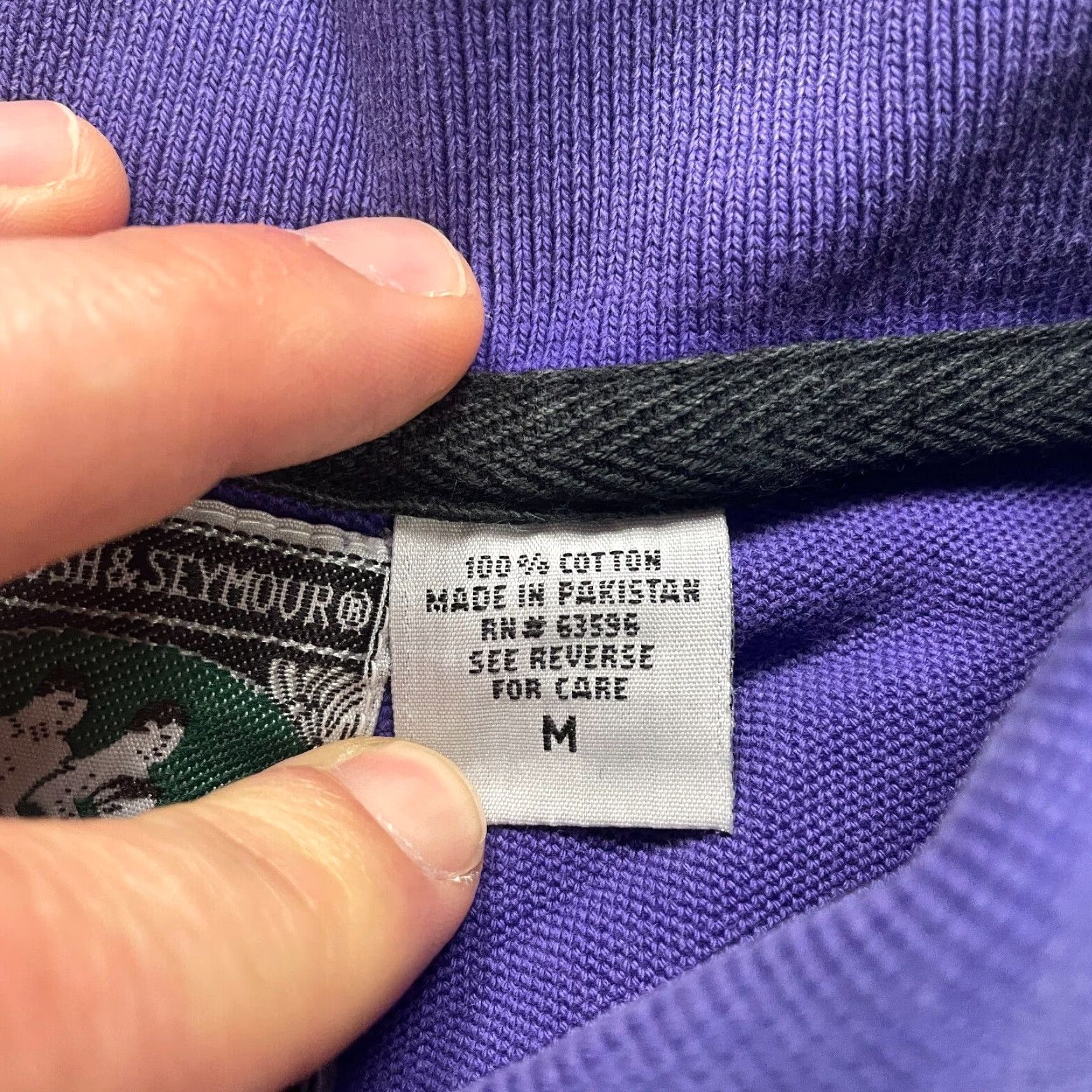 Vintage McIntosh & Seymour Polo Shirt Mens Medium Purple Cotton Sports Activewear Size US M / EU 48-50 / 2 - 7 Thumbnail