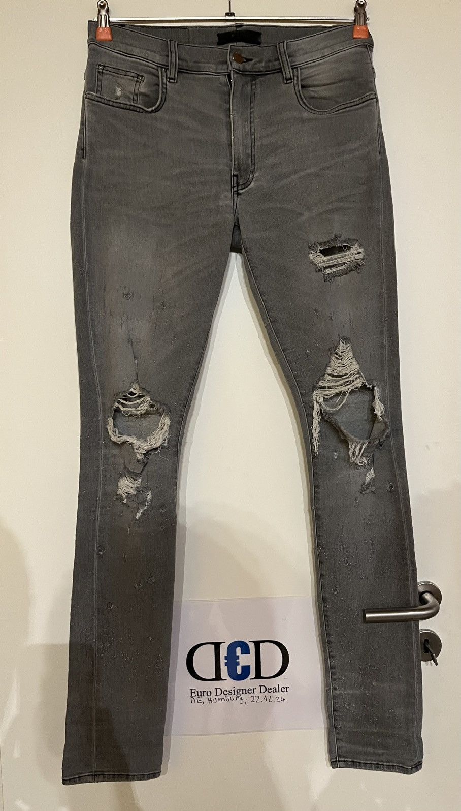 Amiri Amiri Broken Knee Grey OG 2017 Size US 32 / EU 48 - 1 Thumbnail