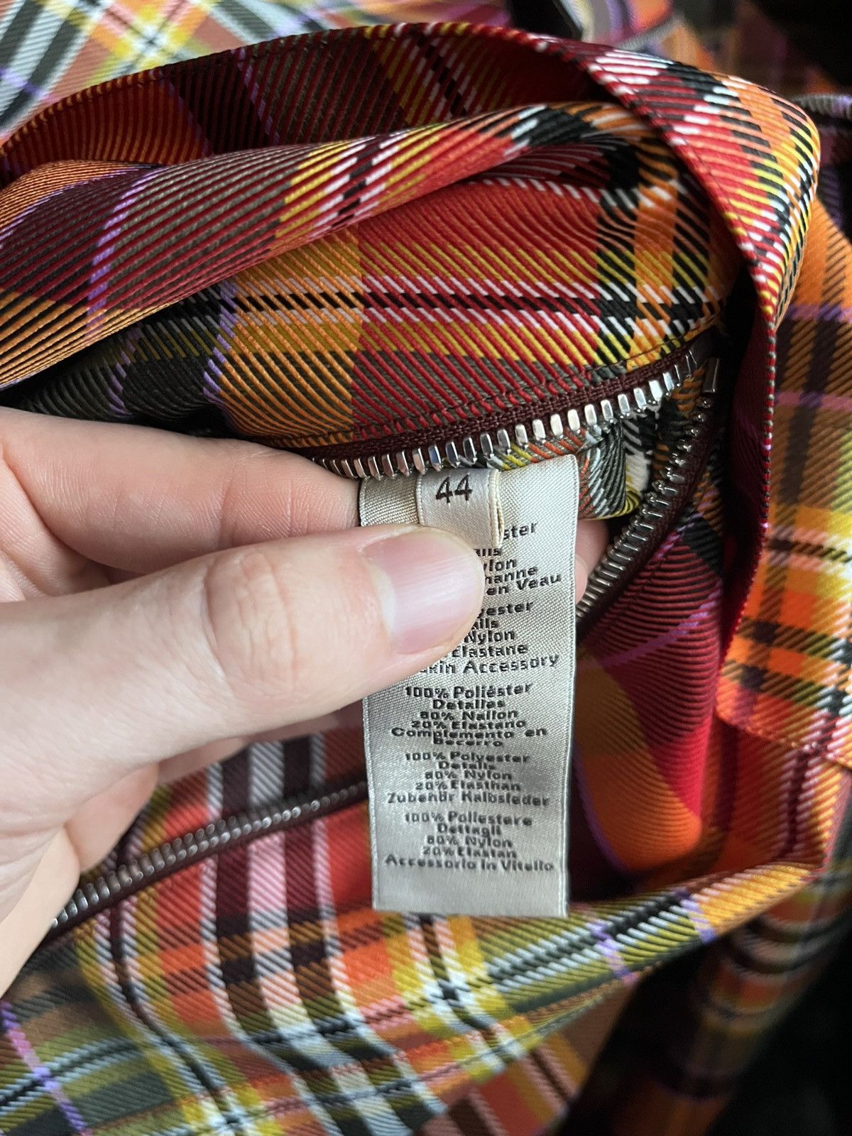 Hermes Hermes F/W 2021 runway jacket checkered halfzip orange Size US M / EU 48-50 / 2 - 13 Thumbnail
