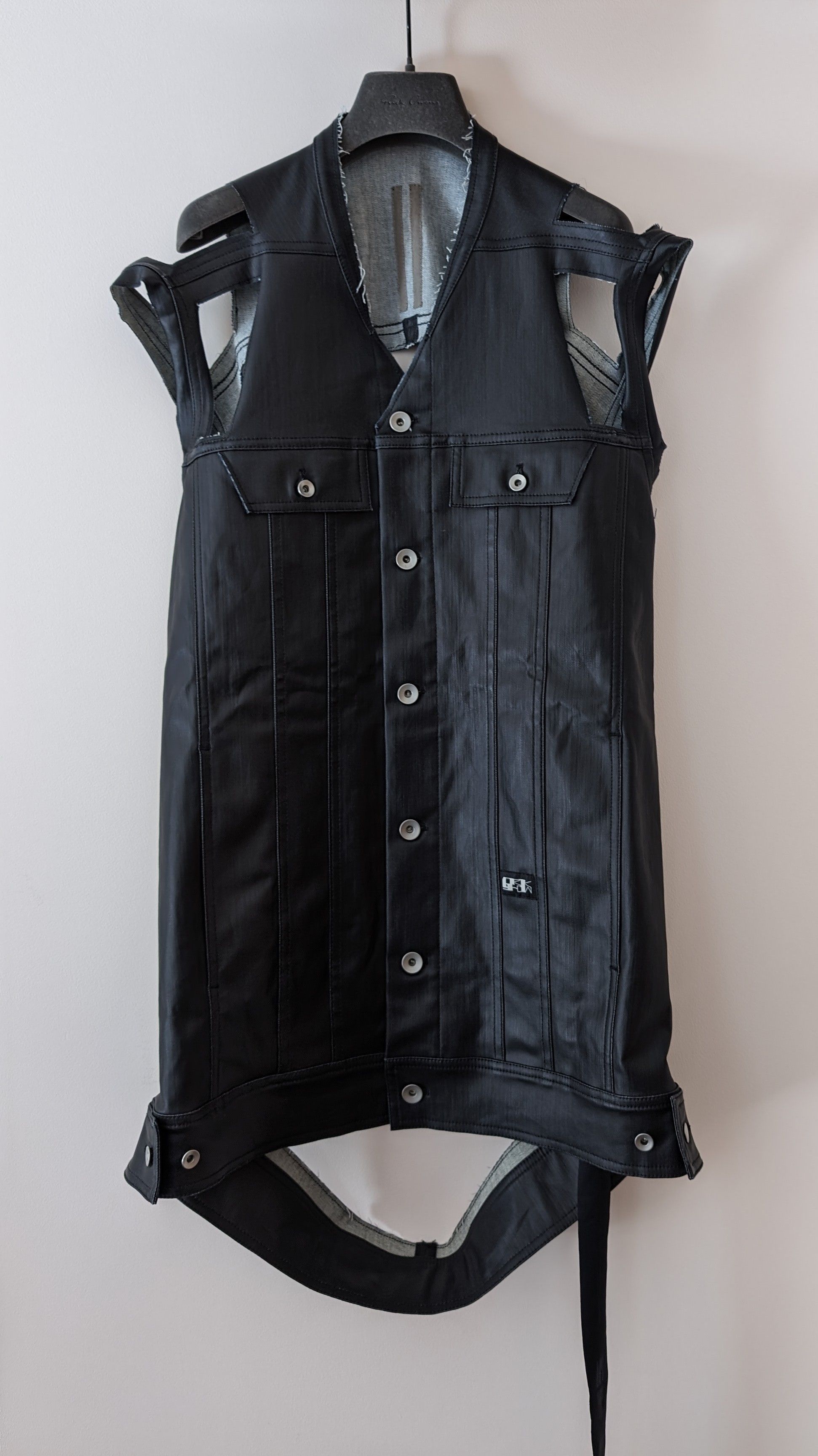 Rick Owens Men's' Jumbo Flight Vest in Black | LN-CC®