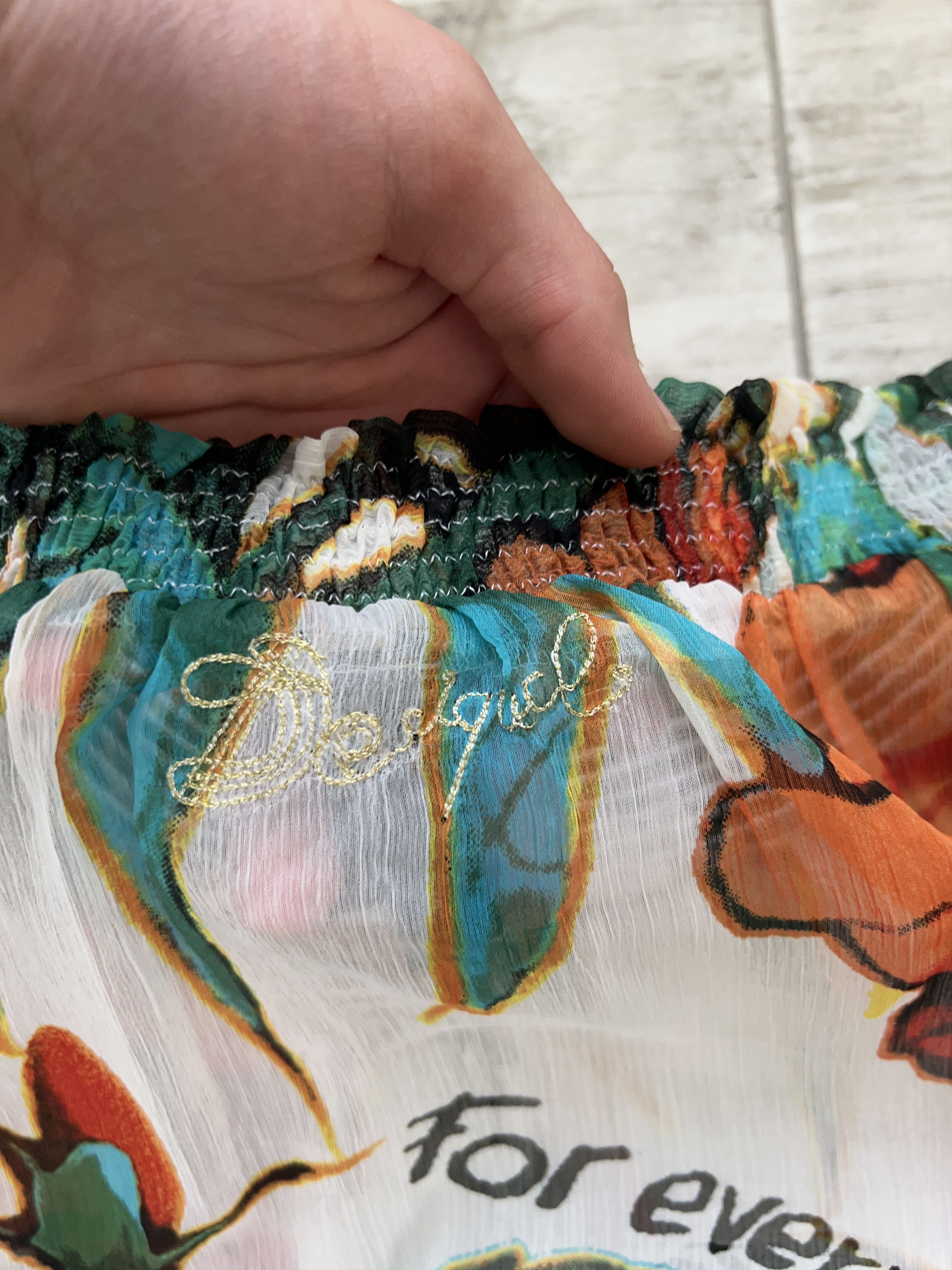 Designer × Desigual DESIGUAL Oversize Puffed Sleeves Lightweight Top Size L / US 10 / IT 46 - 13 Thumbnail