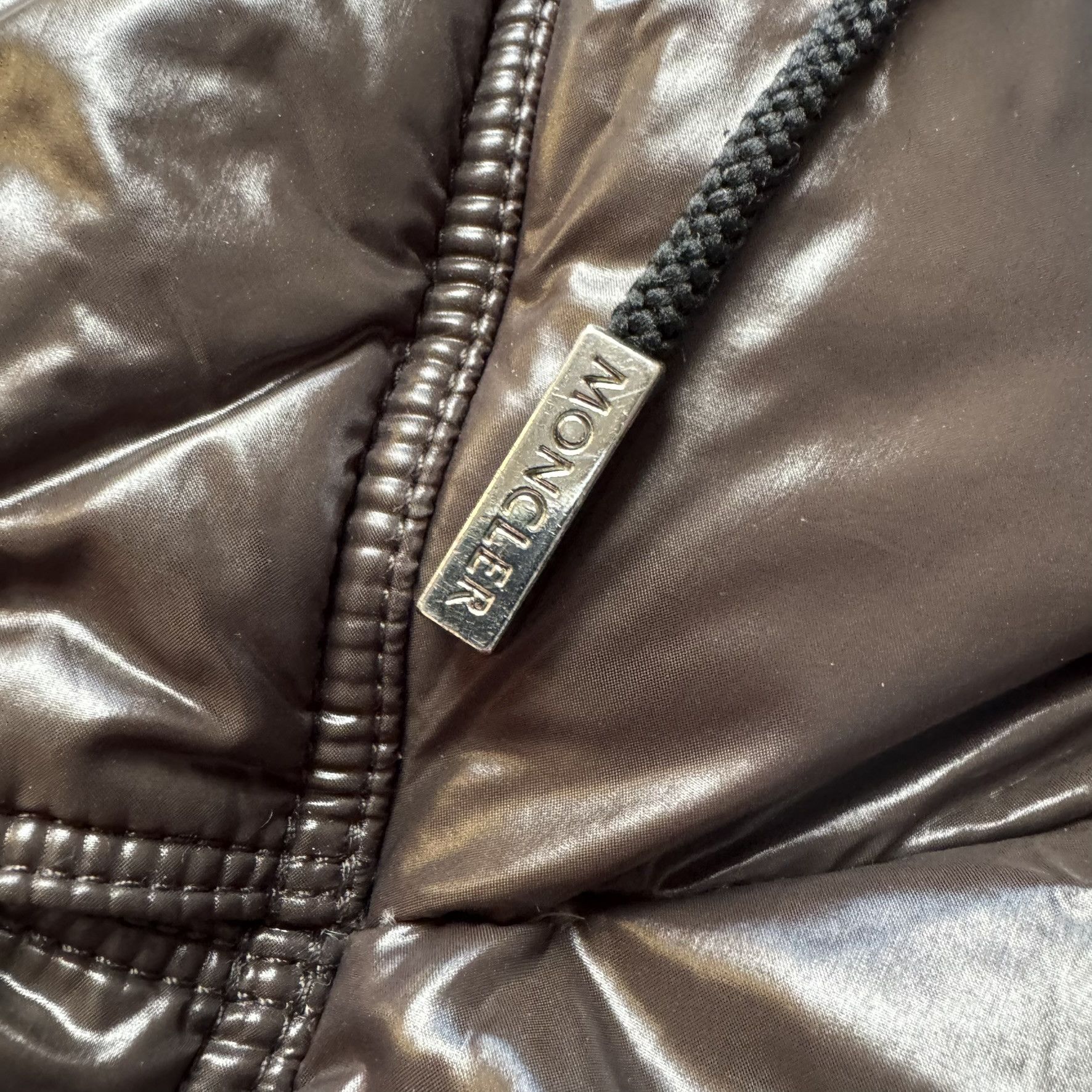 Moncler Brown puffer jacket Moncler vintage with big logo Size US M / EU 48-50 / 2 - 7 Thumbnail