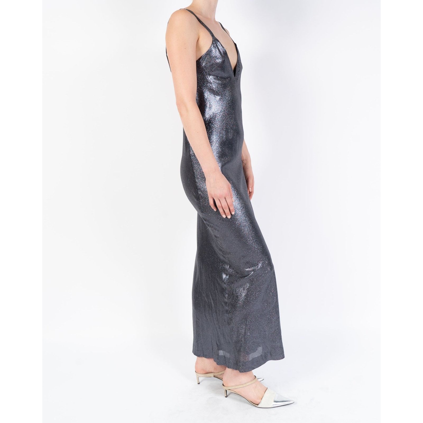 Haider Ackermann SS17 Grey Glitter Dress Size S / US 4 / IT 40 - 3 Thumbnail
