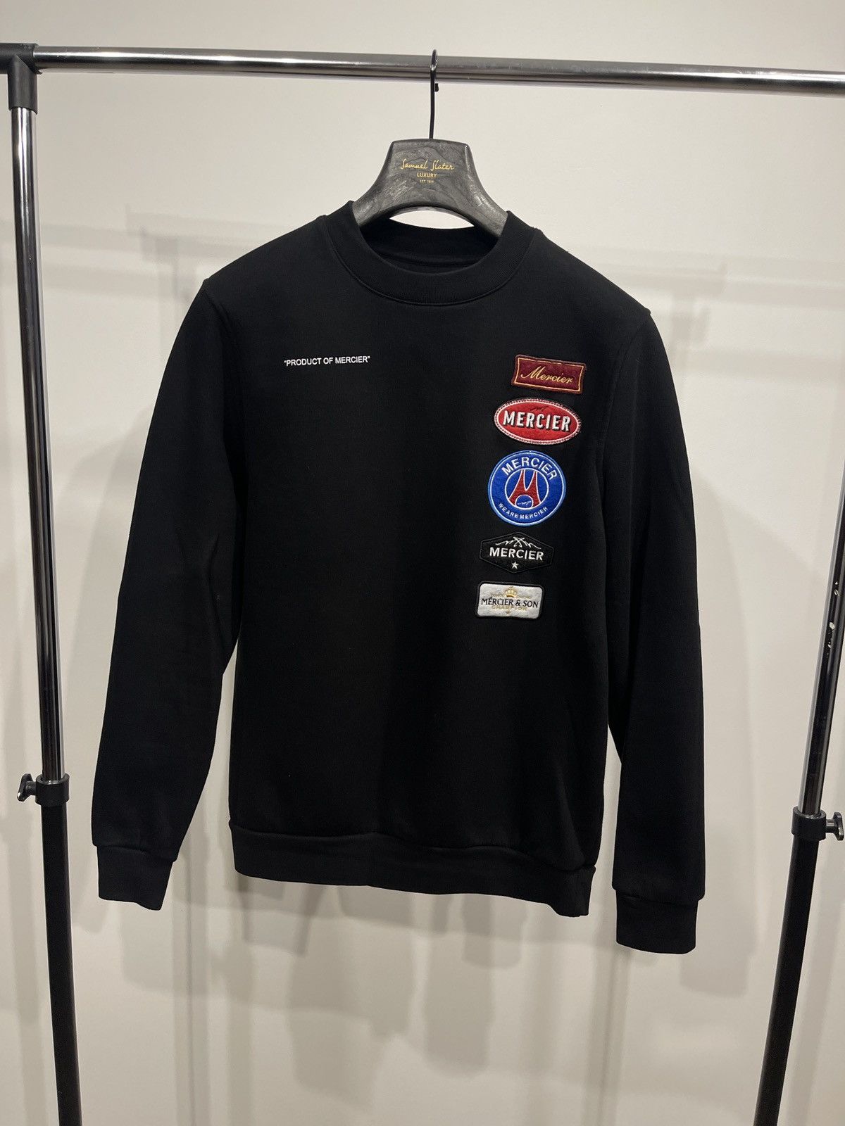 Vintage Vintage Mercier black sweater sweatshirt with logo Size US M / EU 48-50 / 2 - 1 Thumbnail