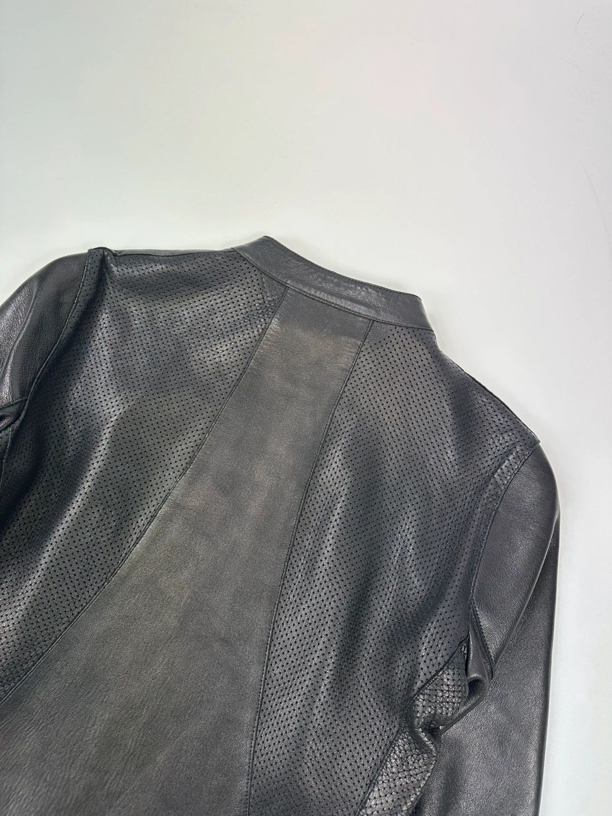 Prada Prada Milano FW1999 Black Perforated Leather Jacket Size S / US 4 / IT 40 - 8 Thumbnail