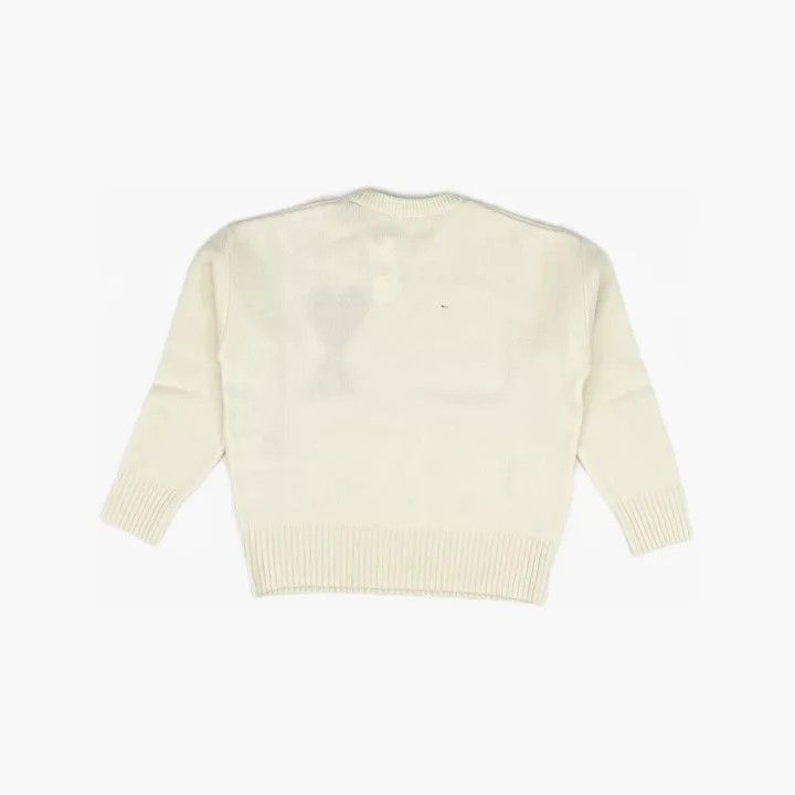 AMI AMIPARIS Heart Logo White Wool Sweater -2507 Size US XS / EU 42 / 0 - 2 Thumbnail