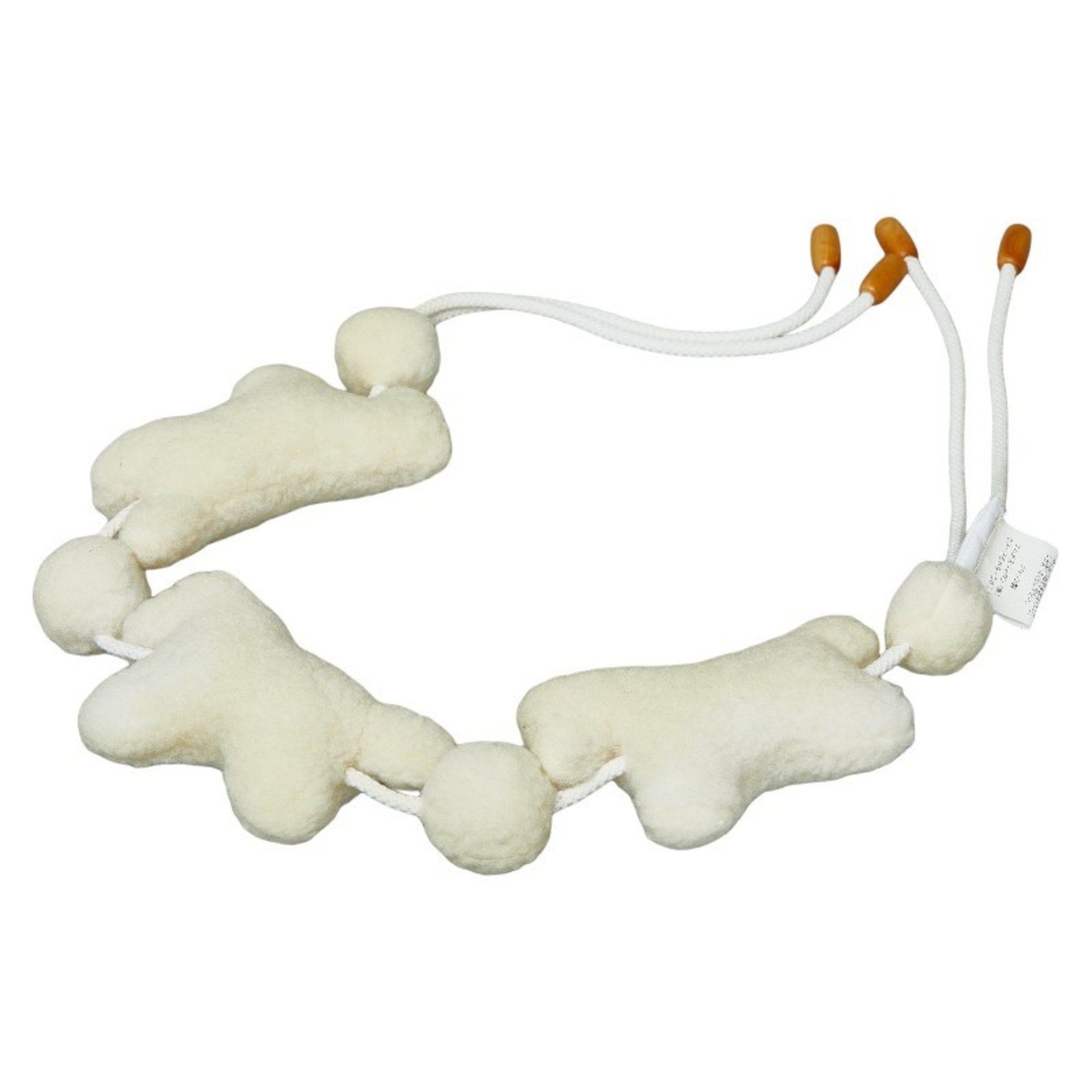 image of Hermes Baby Goods Horse Garland With Bells White Beige Wool Women's Hermes