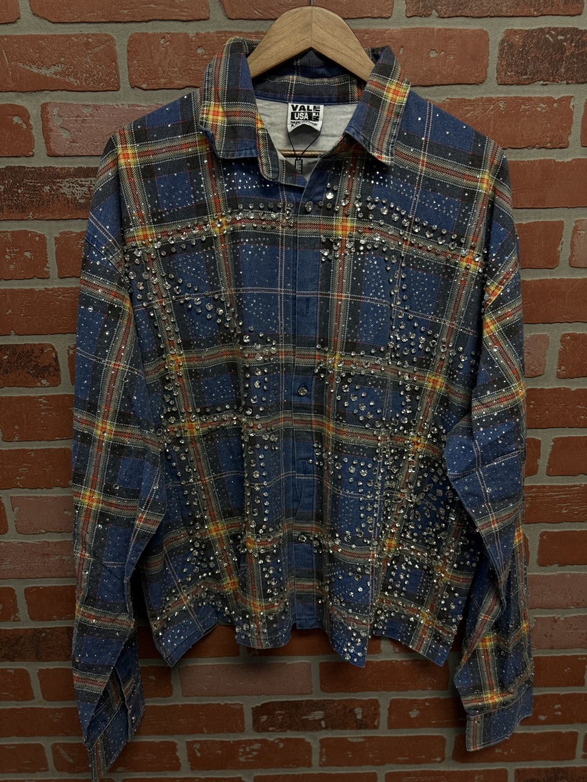 Vale Valley Crystal Flannel Long Sleeve Stones Size XXL (NEW) 💎 Size US XXL / EU 58 / 5 - 1 Thumbnail