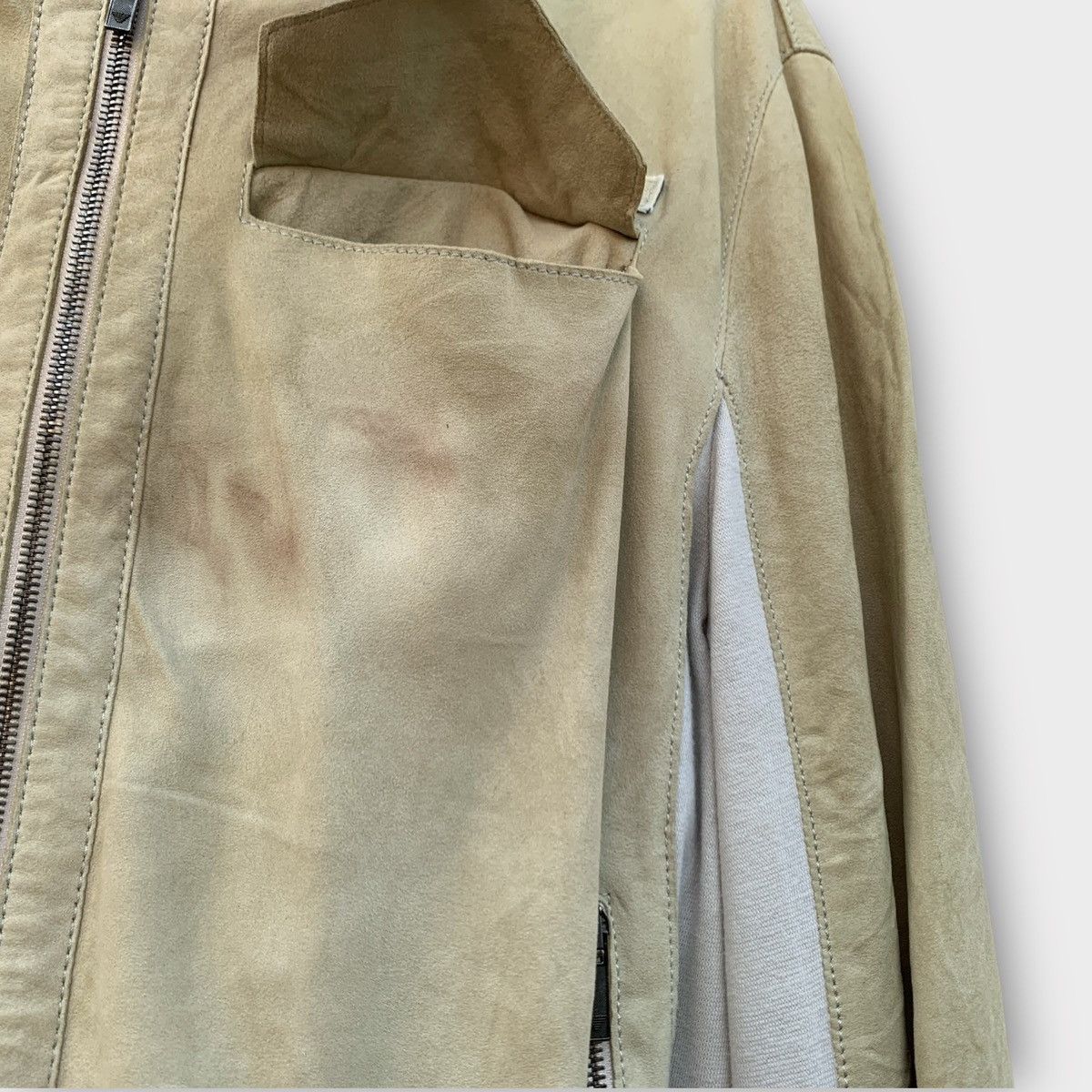 Emporio Armani SS2007 EMPORIO ARMANI BIKER SUEDE LEATHER JACKET Size US S / EU 44-46 / 1 - 7 Thumbnail