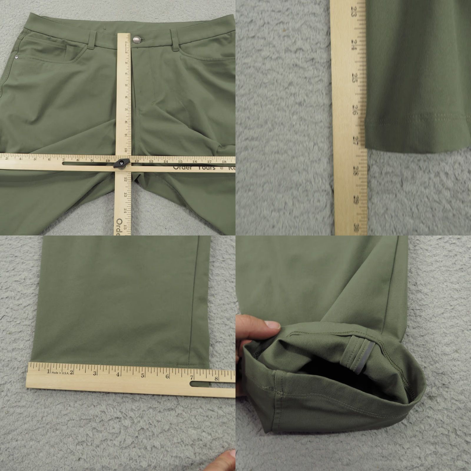 Lululemon Lululemon ABC Pants Mens 36x28 Army Green Warpstreme Classic Golf Commute Chinos Size US 36 / EU 52 - 9 Thumbnail