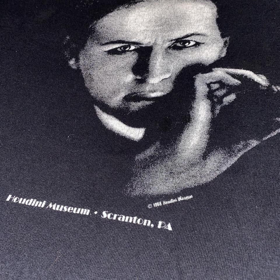 Anvil × Vintage Vintage RARE 1998 Harry Houdini Black T Shirt Small Size US S / EU 44-46 / 1 - 2 Thumbnail