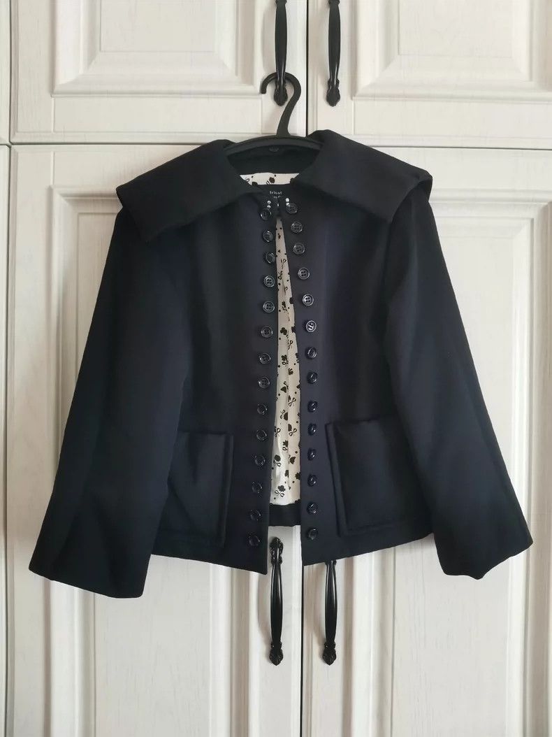 Comme des Garcons Comme Des Garcons Navy Collar Jacket Fall/Winter 2020 Dark Size S / US 4 / IT 40 - 1 Thumbnail