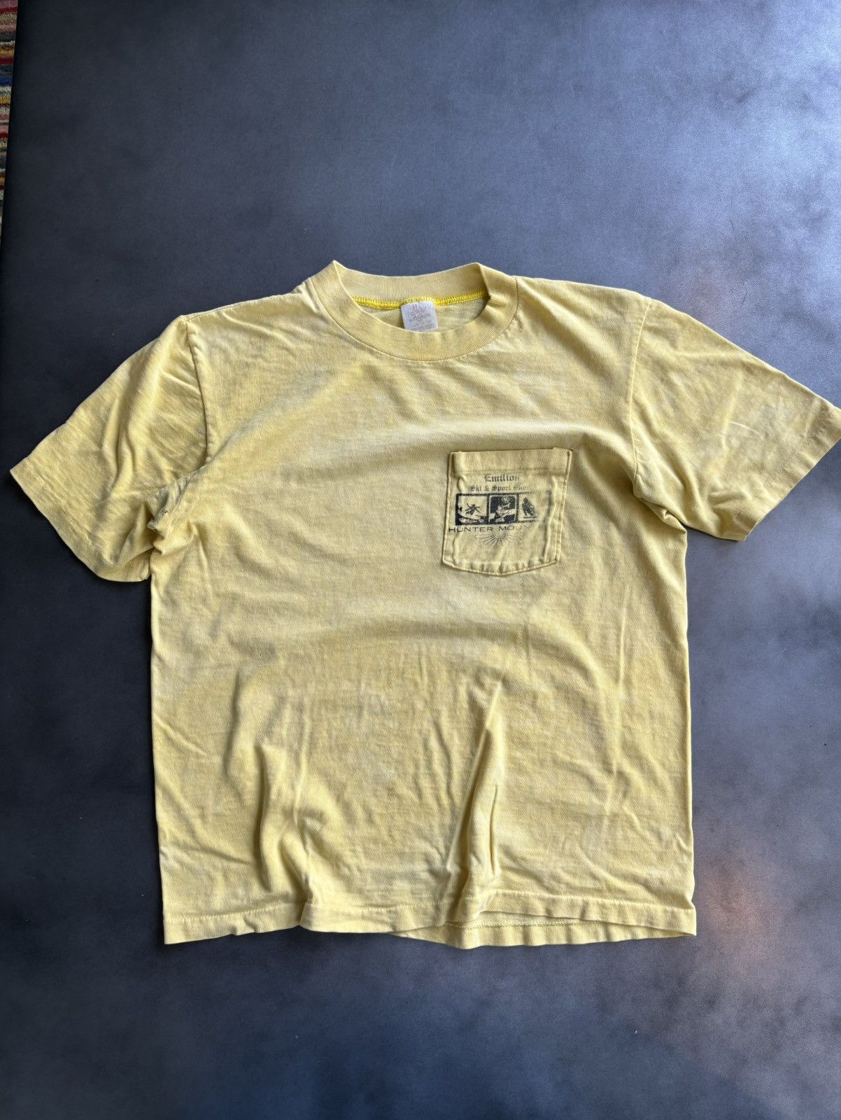 Russell Athletic × Vintage 1970s Vintage Tee Stedman USA Fade Cropped Single Stitch Ski Size US S / EU 44-46 / 1 - 2 Thumbnail