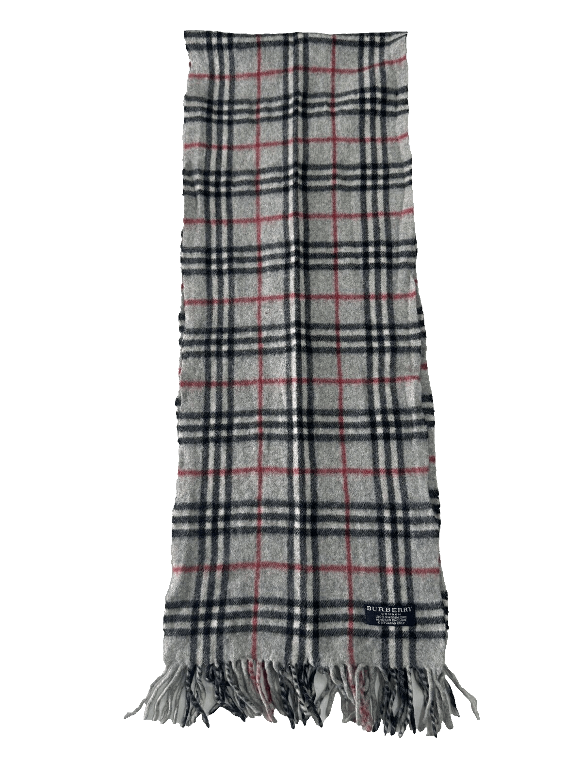 Burberry Burberry Classic Check Grey Unisex Scarf 100% Cashmere Size ONE SIZE - 4 Thumbnail