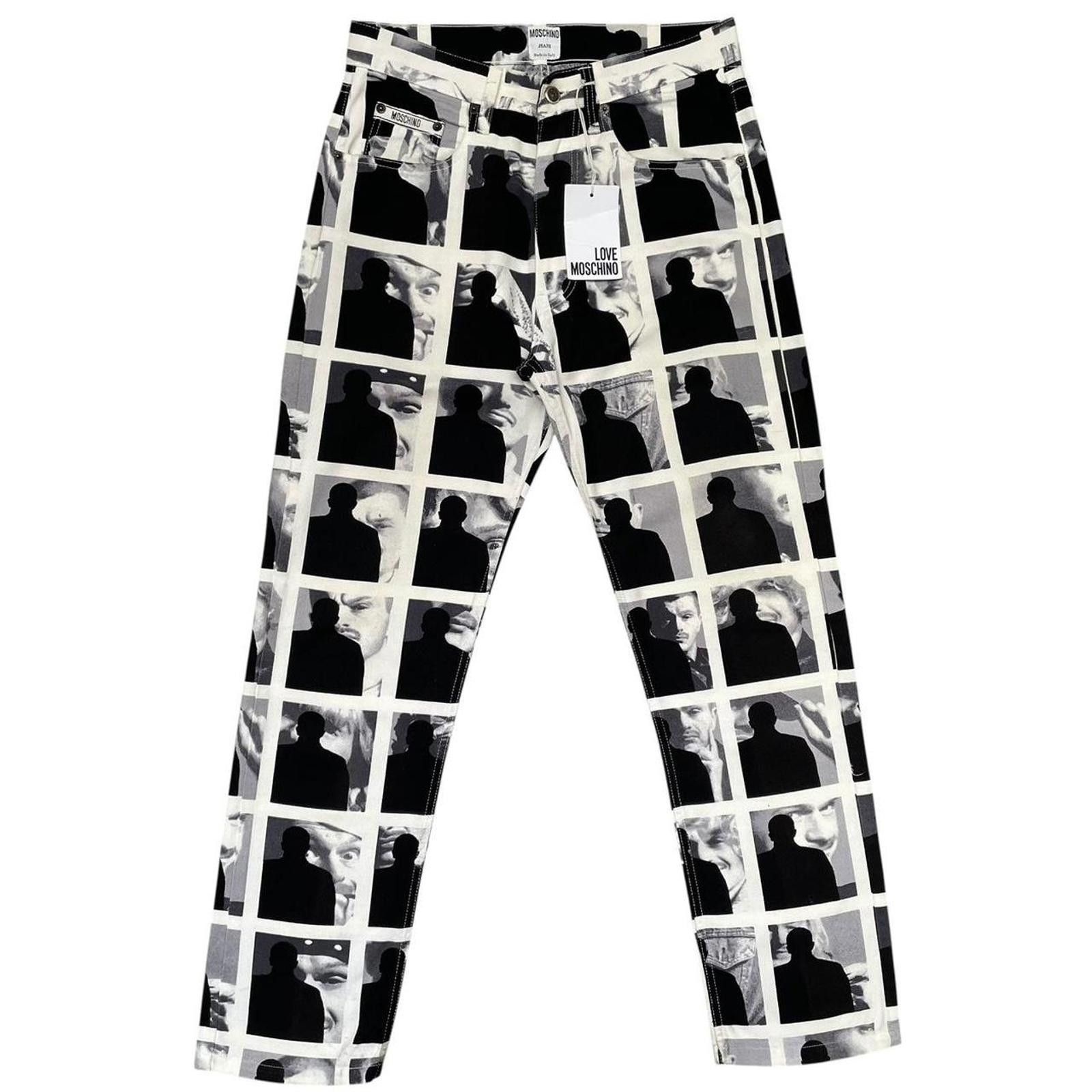 Moschino Vintage 1995 Moschino Franco Moschino Shadow Print Jeans Size US 32 / EU 48 - 2 Thumbnail