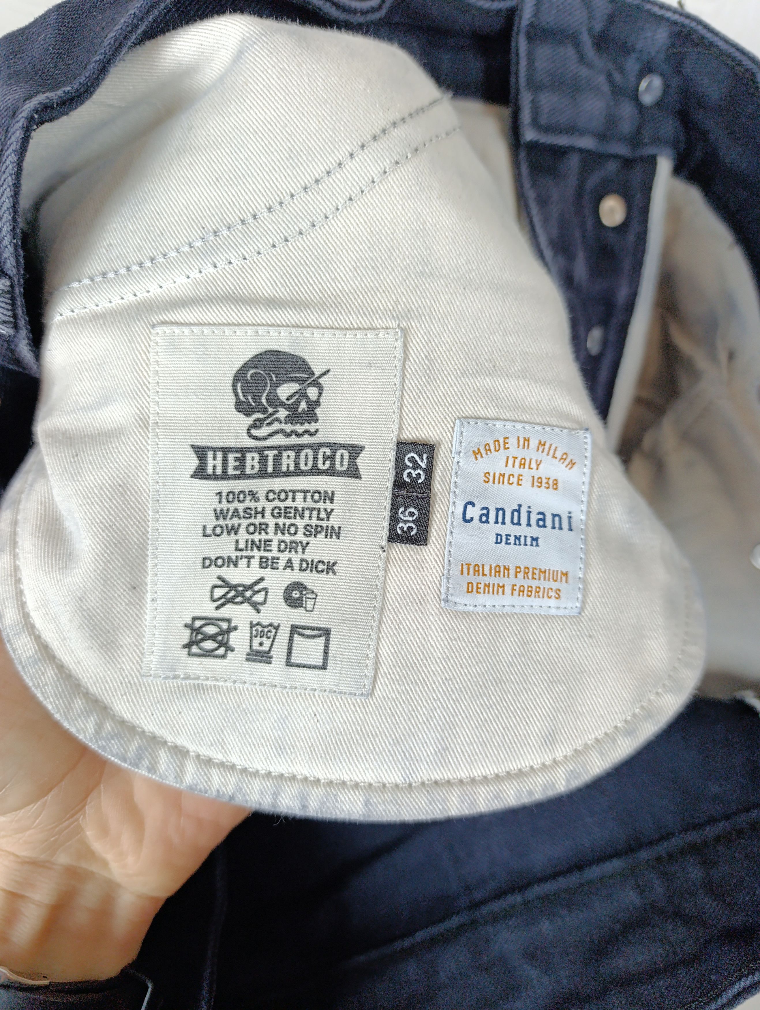 Other HEBTROCO CANDIANI DENIM JEANS ITALY JET DESIGNER Size US 36 / EU 52 - 15 Thumbnail