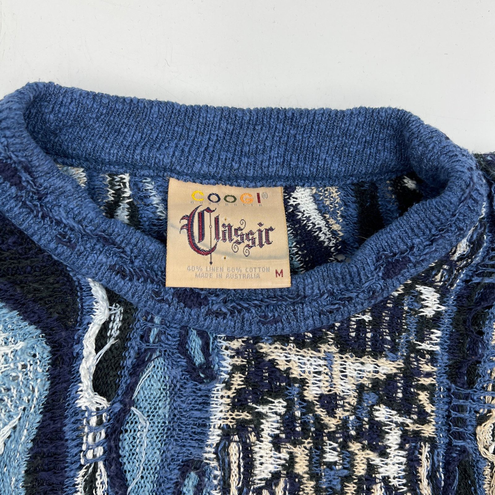 Coogi Coogi Classic Linen Pullover Crewneck Sweater Blue 3D Knit Size US M / EU 48-50 / 2 - 3 Thumbnail