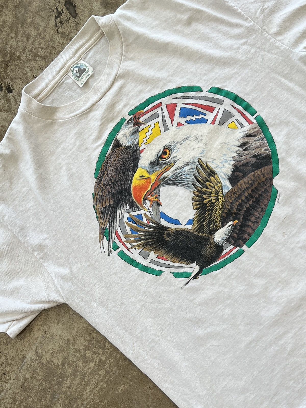 Vintage Vintage 90s USA Eagle Nature Tee Single Stitch XL Size US XL / EU 56 / 4 - 1 Thumbnail
