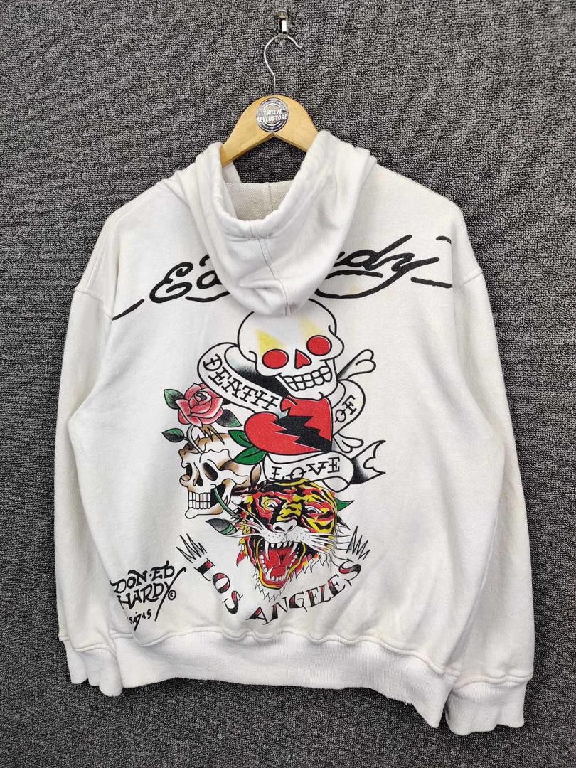 Ed Hardy Ed Hardy Christian Audigier Los Angeles Skull Zip Up Hoodie Size US L / EU 52-54 / 3 - 2 Thumbnail