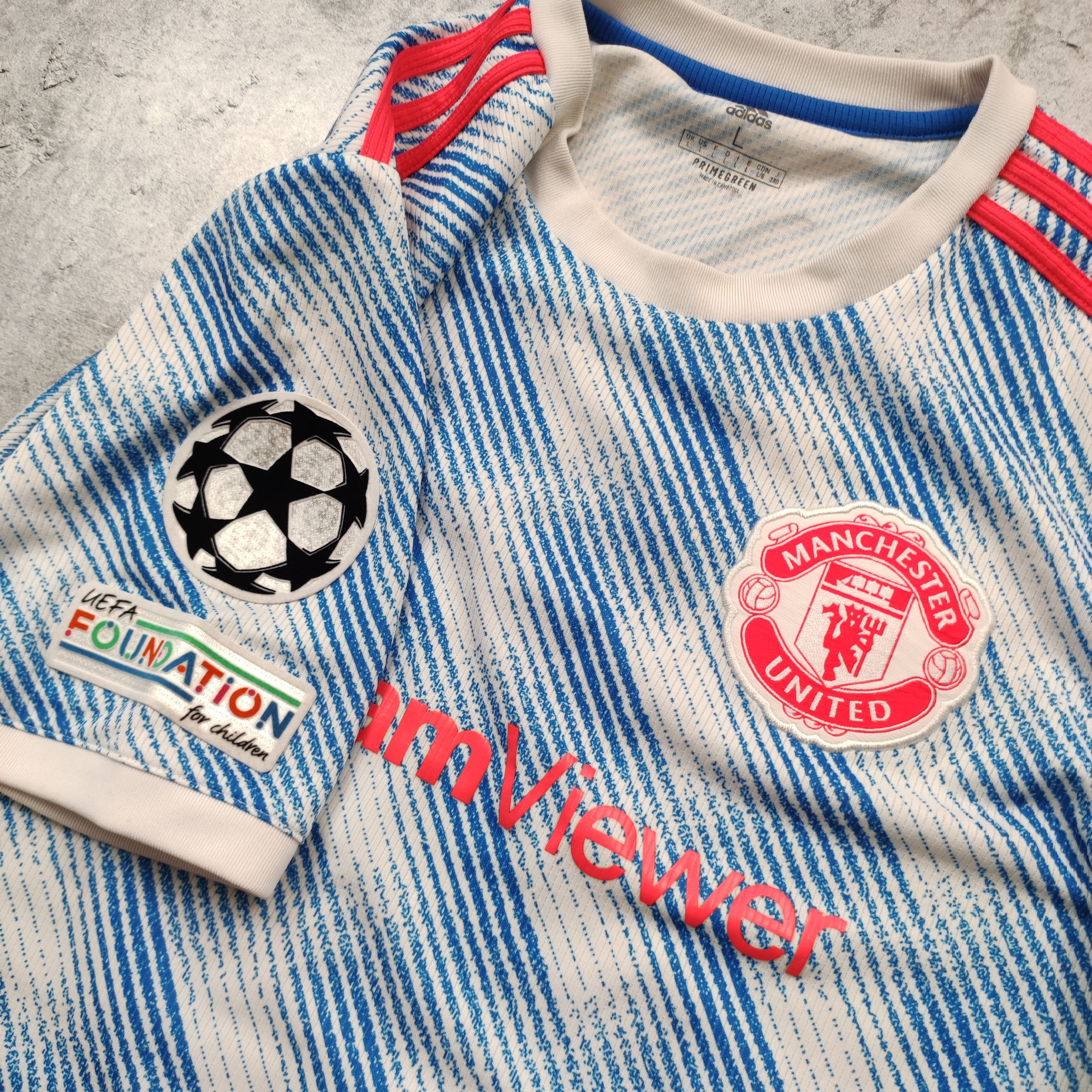 Adidas Manchester United x Adidas 2021 UCL #25 Sancho Away Kit Size US L / EU 52-54 / 3 - 6 Thumbnail