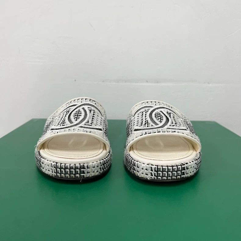 Chanel Chanel Thick-soled slippers with tweed logo Size US 7.5 / IT 37.5 - 2 Thumbnail