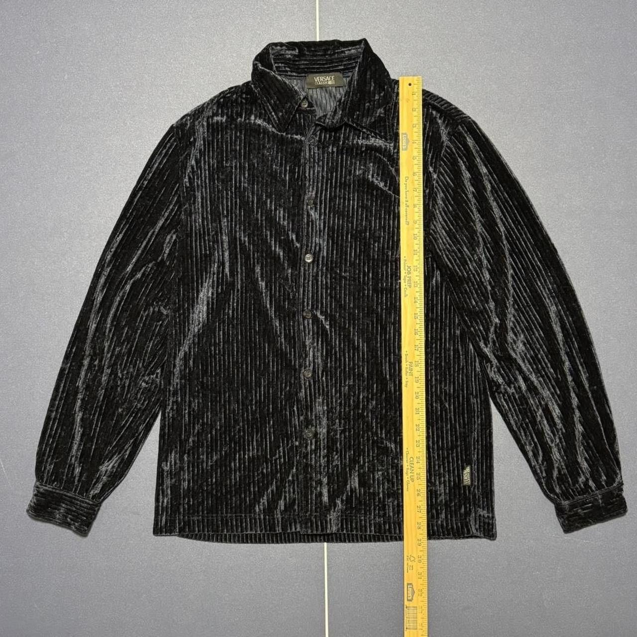 Versace VERSACE CLASSIC Velvet Polyester Button Up Long Sleeve Shirt Size US L / EU 52-54 / 3 - 1 Thumbnail