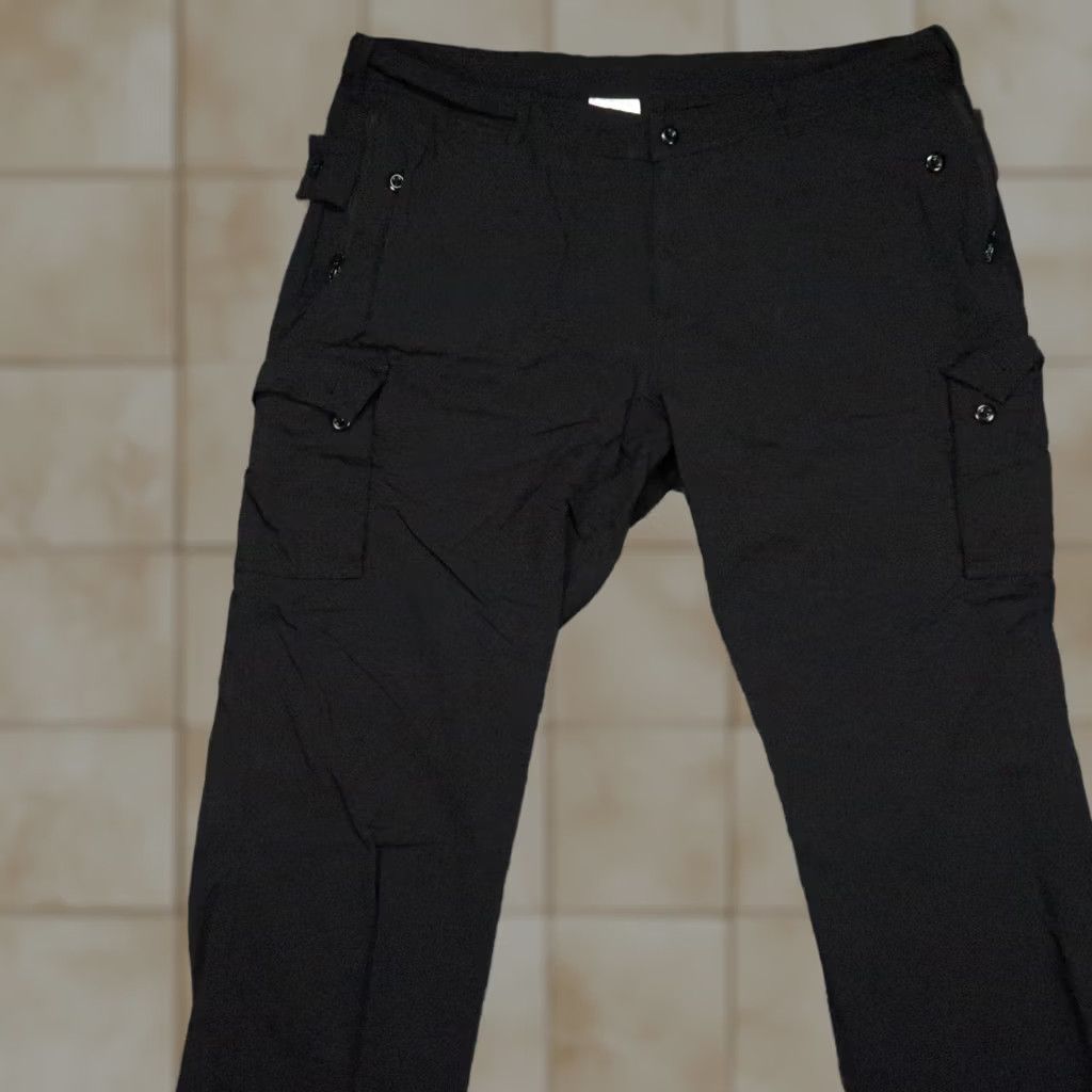 Vintage Clothing Arts Pants Mens 40x30 Black Cargo Pocket Travel Trousers Pants Cargo Pocket Slash Pocket Front Flat Front Nylon 40 Regular Mens Black Size US 40 / EU 56 - 1 Thumbnail