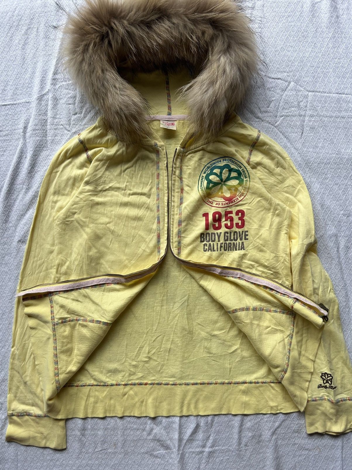 Japanese Brand Body glove japanese fur poem zip hoodie Size US M / EU 48-50 / 2 - 3 Thumbnail