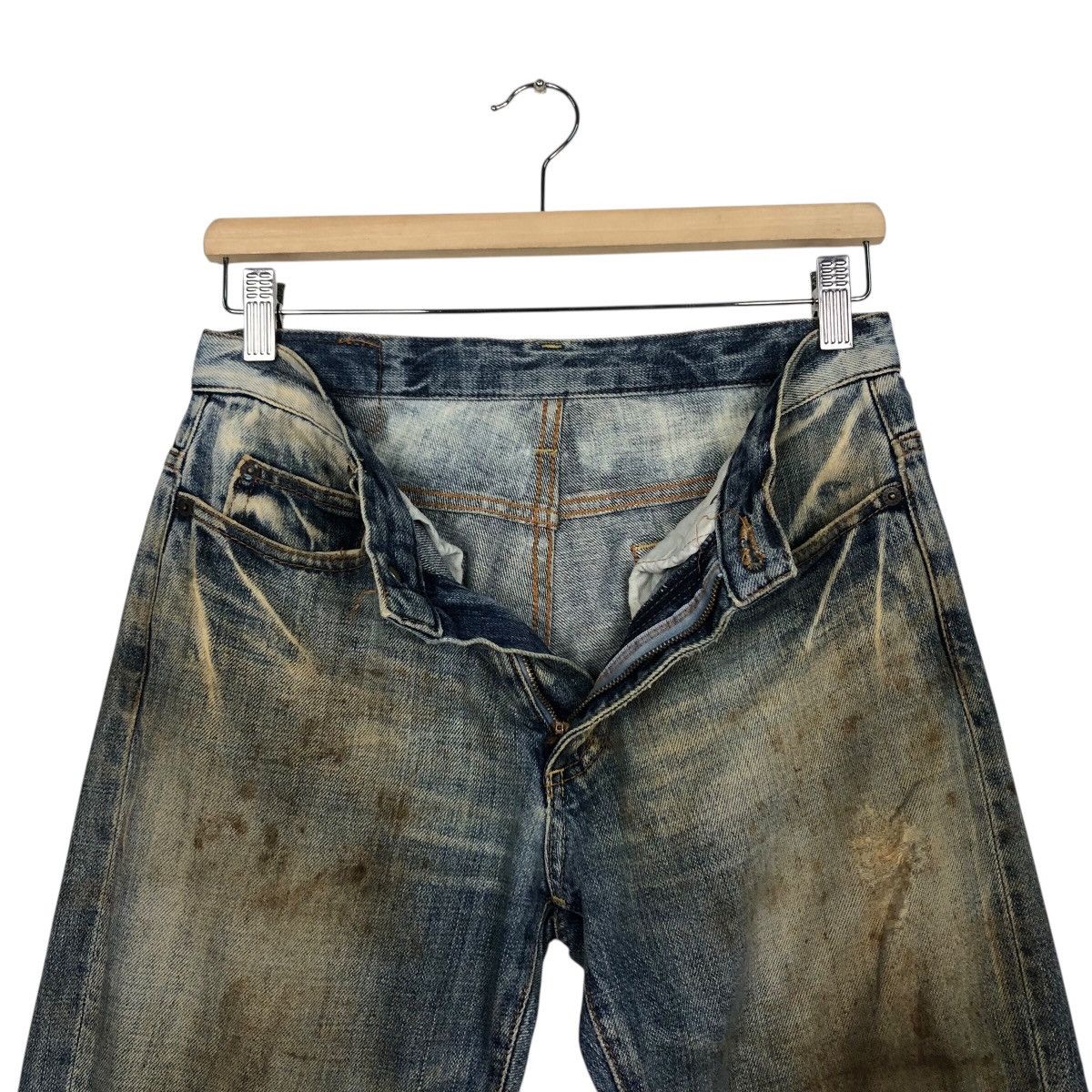 Japanese Brand SHIPS 1975 Repro Workwear Jeans – Destroyed Knees Grime Fade Size 30" / US 8 / IT 44 - 19 Thumbnail