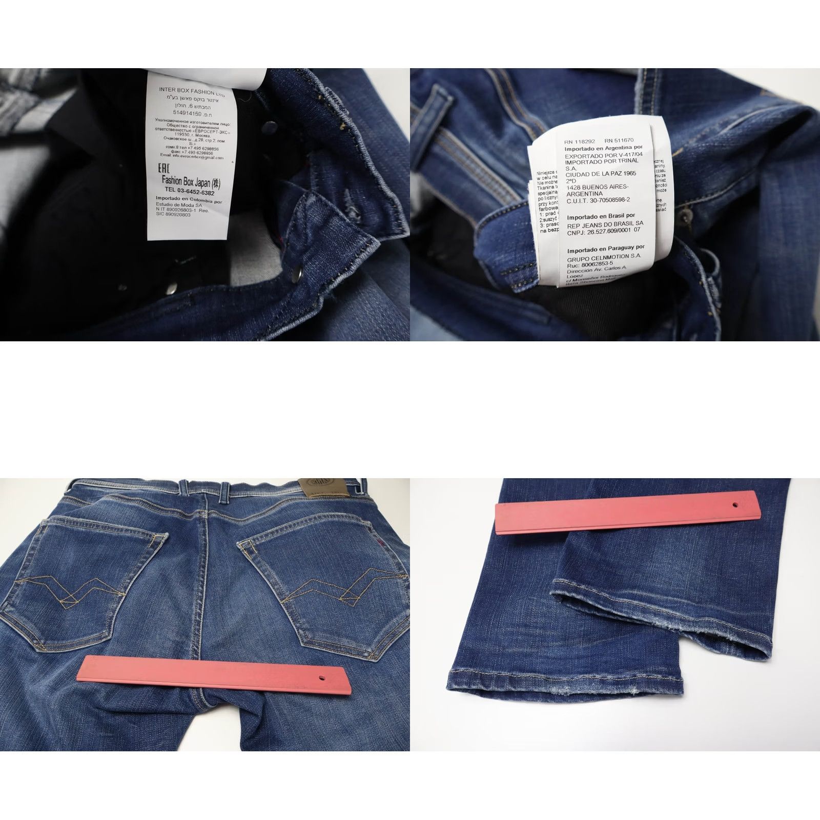 Replay REPLAY Grover Jeans Men's W30/L32 Blue Denim Whiskers Faded Zip Fly Slim Jeans Mens W30/L32 Blue Denim Whiskers Faded Zip Fly Size US 30 / EU 46 - 8 Thumbnail