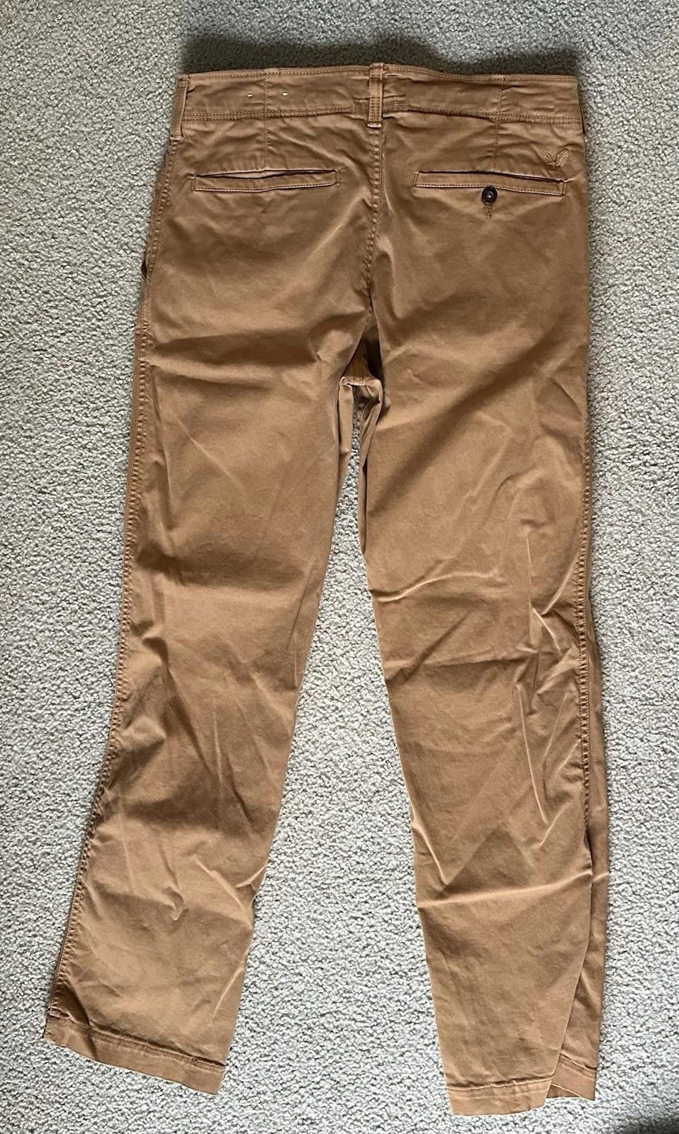 American Eagle Outfitters American Eagle Khaki Pants - Men’s 31x32 Straight - Brown Size US 31 - 2 Thumbnail