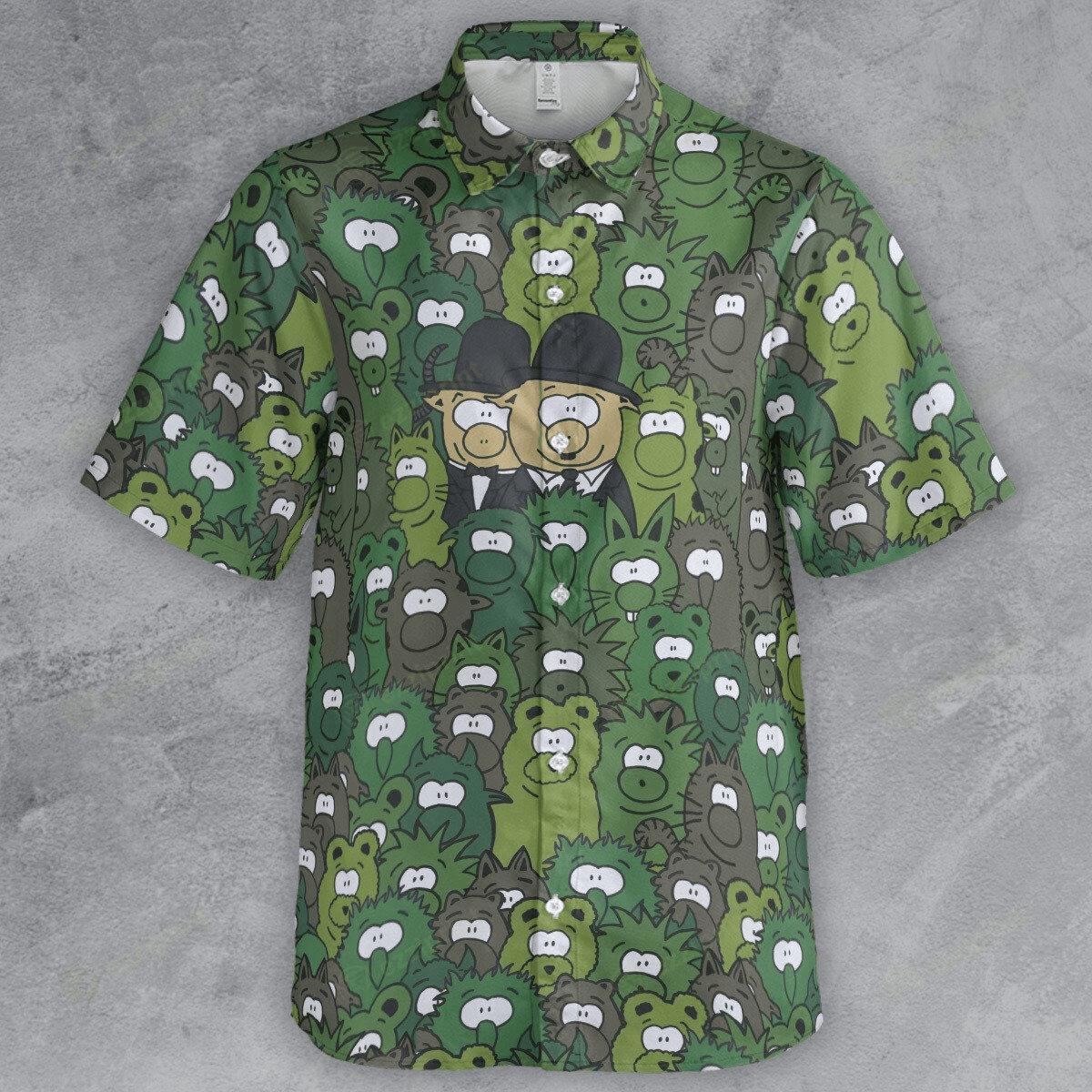 The Unbranded Brand Stan & Ollie Button Down Shirt – Vintage Short Sleeve Shirt Size US M / EU 48-50 / 2 - 2 Thumbnail